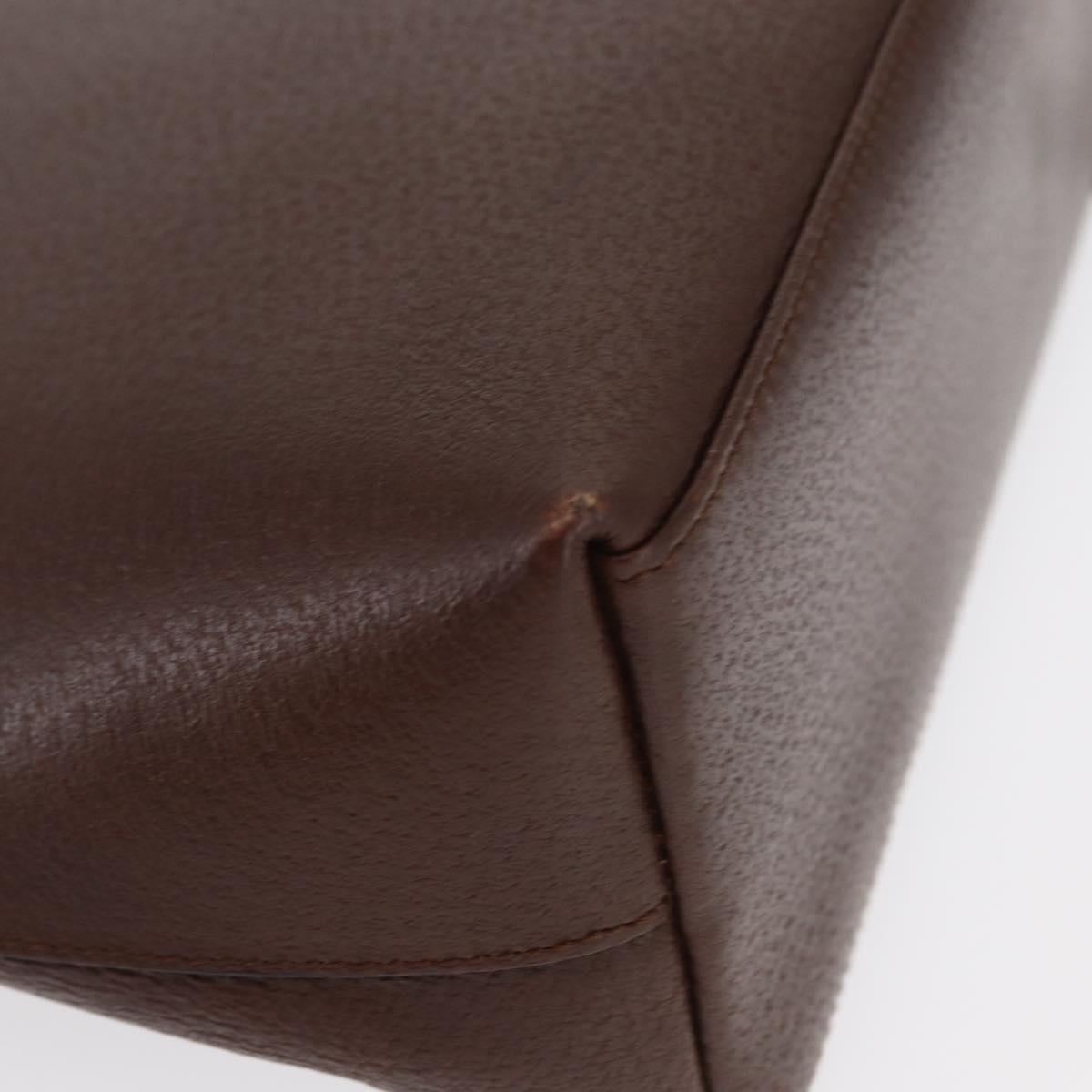 GUCCI Bamboo Hand Bag Leather Brown Gold 001 1883 Auth ar13802