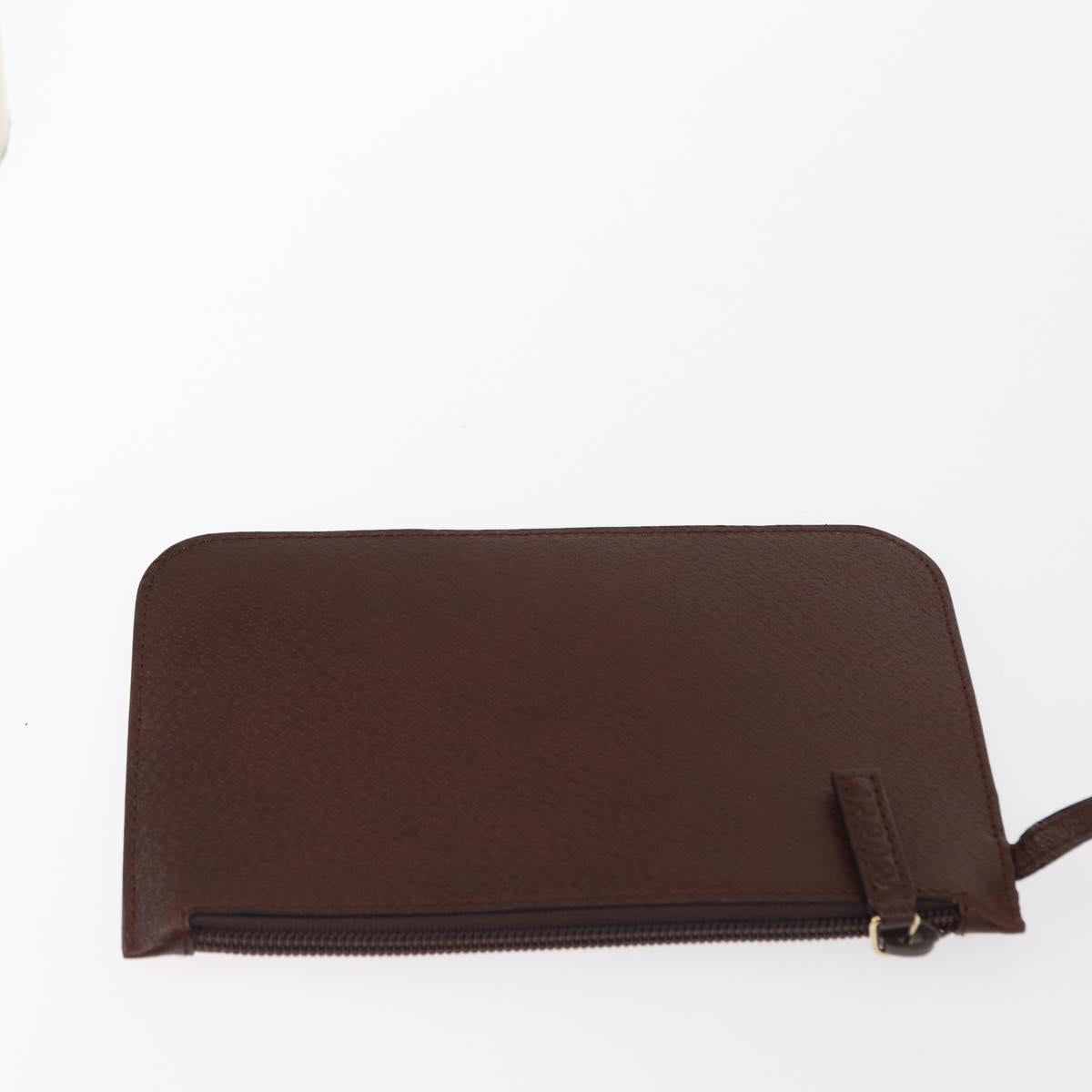 GUCCI Bamboo Hand Bag Leather Brown Gold 001 1883 Auth ar13802