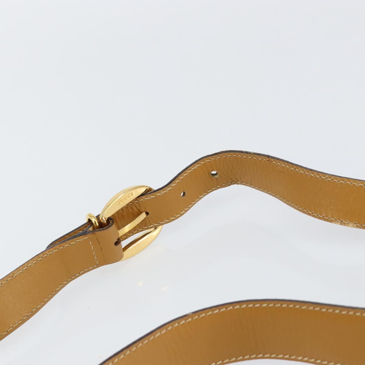 GUCCI GG Canvas Shoulder Bag Beige Gold Auth ar13804