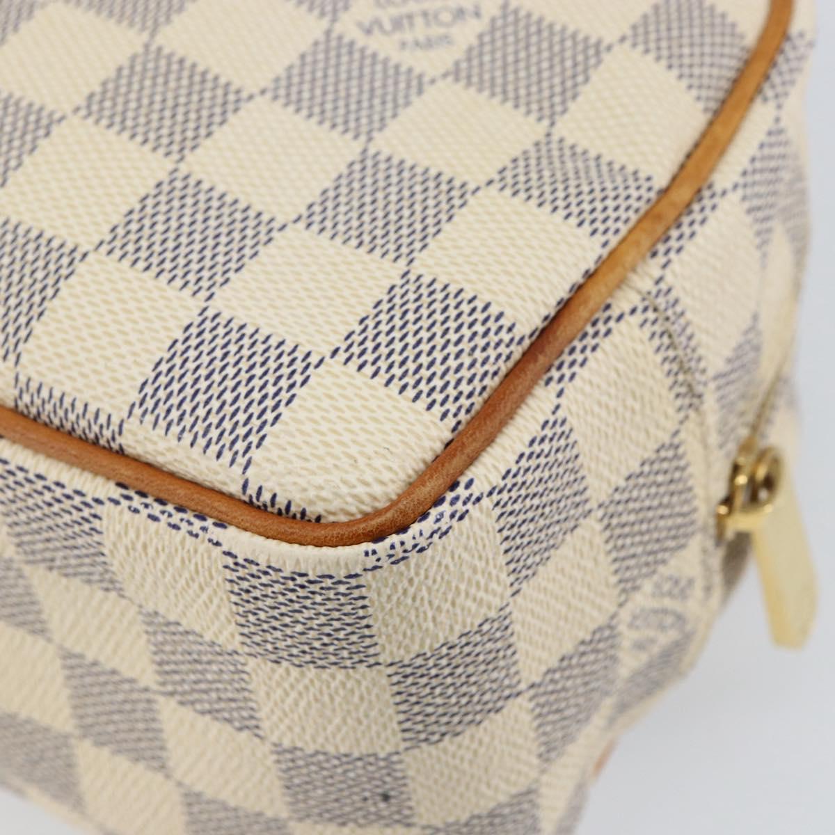 LOUIS VUITTON Damier Azur Trousse Toilette Cosmetic Pouch N41420 LV Auth ar13805