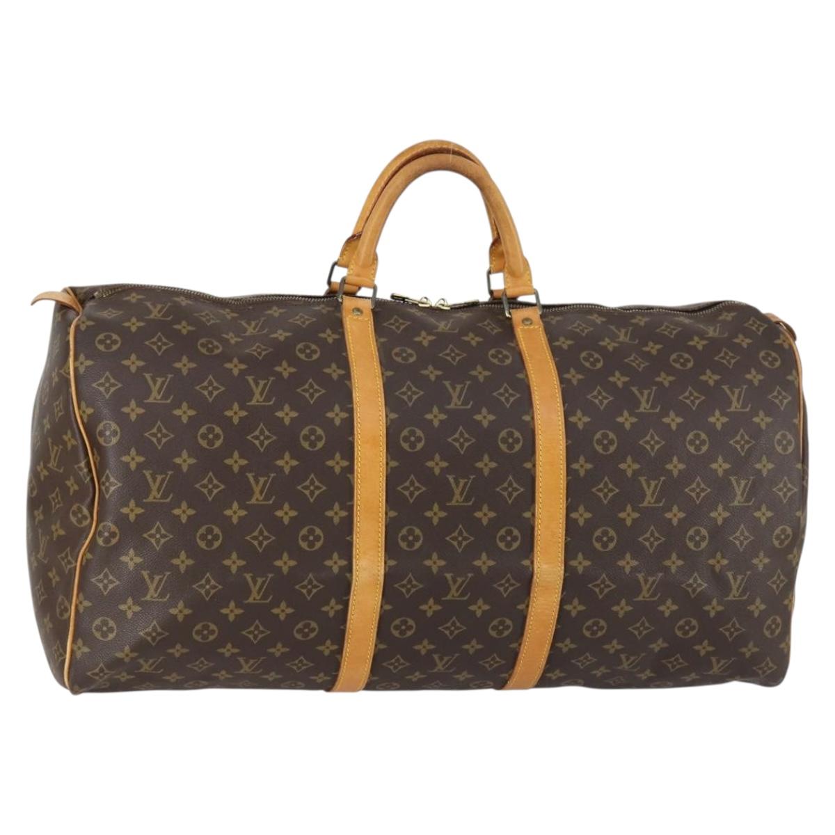 LOUIS VUITTON Monogram Keepall 60 Boston Bag M41422 LV Auth ar13806