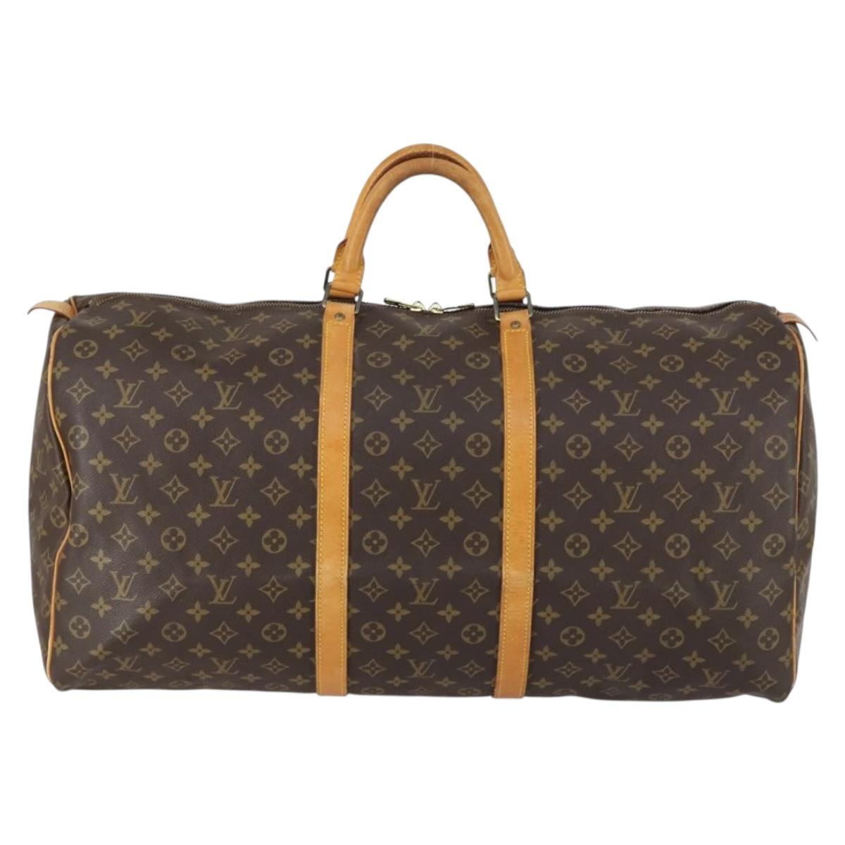 LOUIS VUITTON Monogram Keepall 60 Boston Bag M41422 LV Auth ar13806