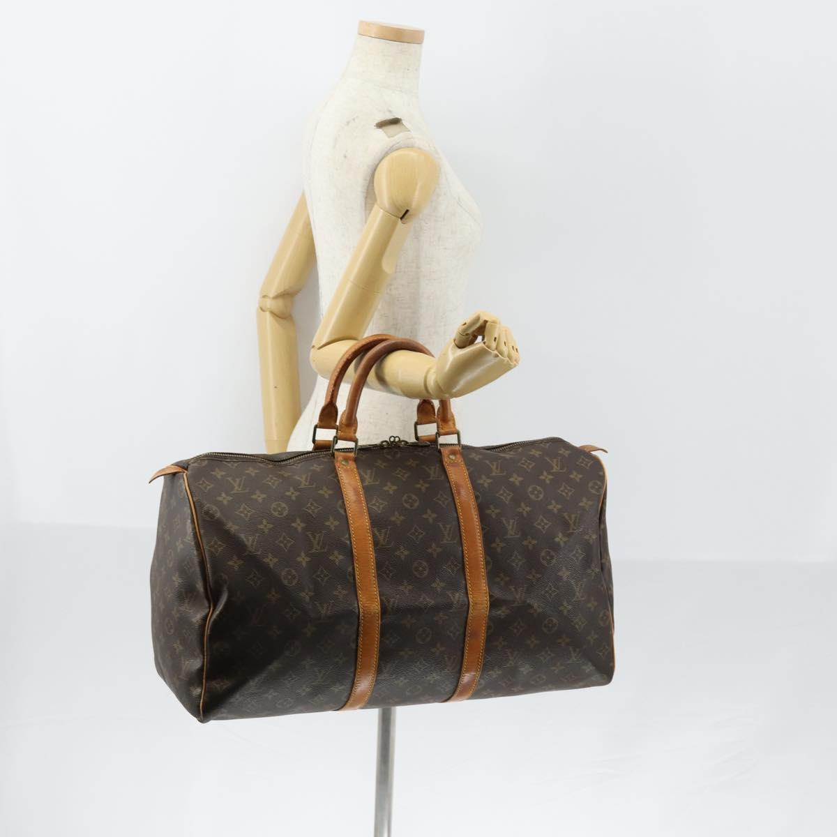 LOUIS VUITTON Monogram Keepall 50 Boston Bag M41426 LV Auth ar13807