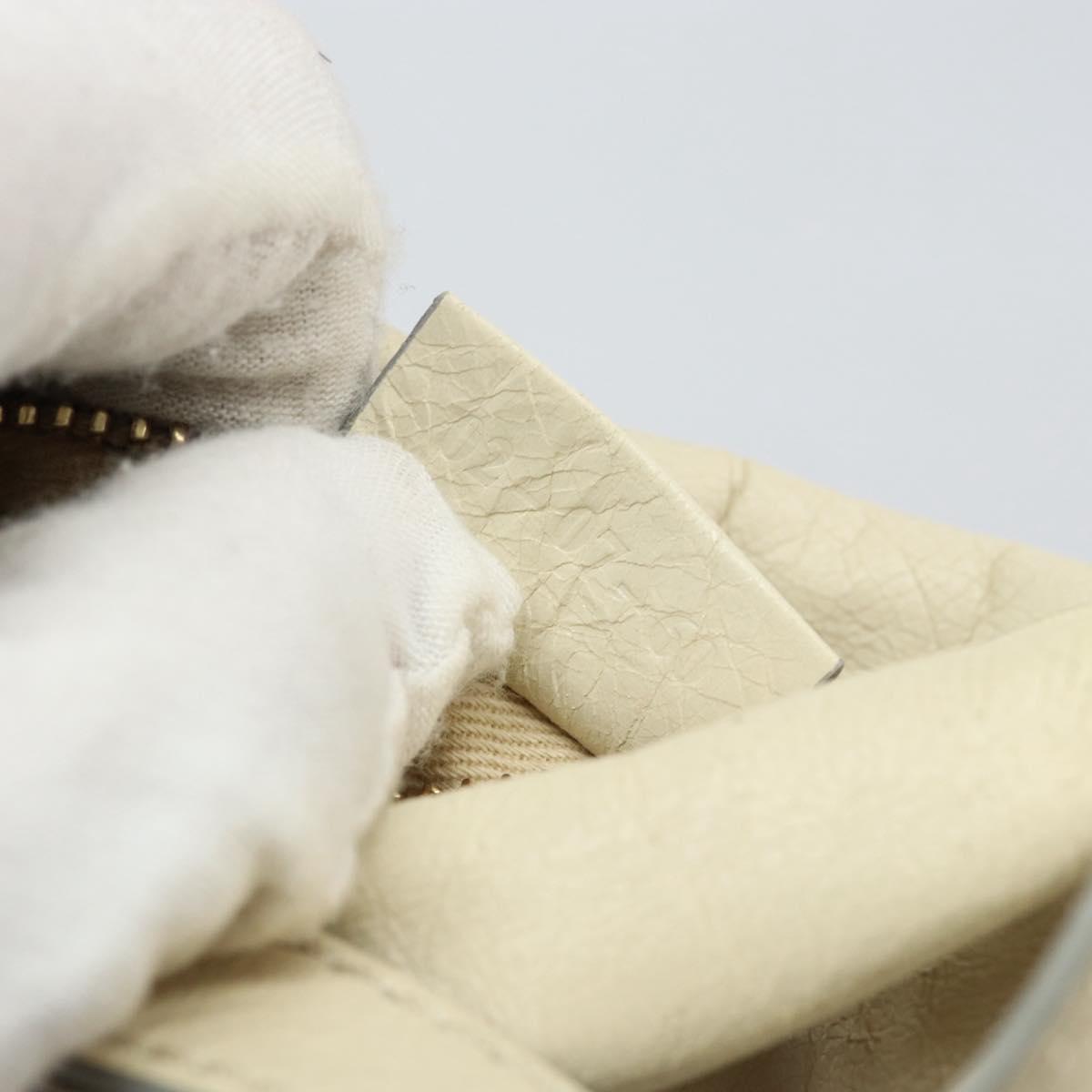 Chloe Hand Bag Leather Ivory Gold Auth ar13809