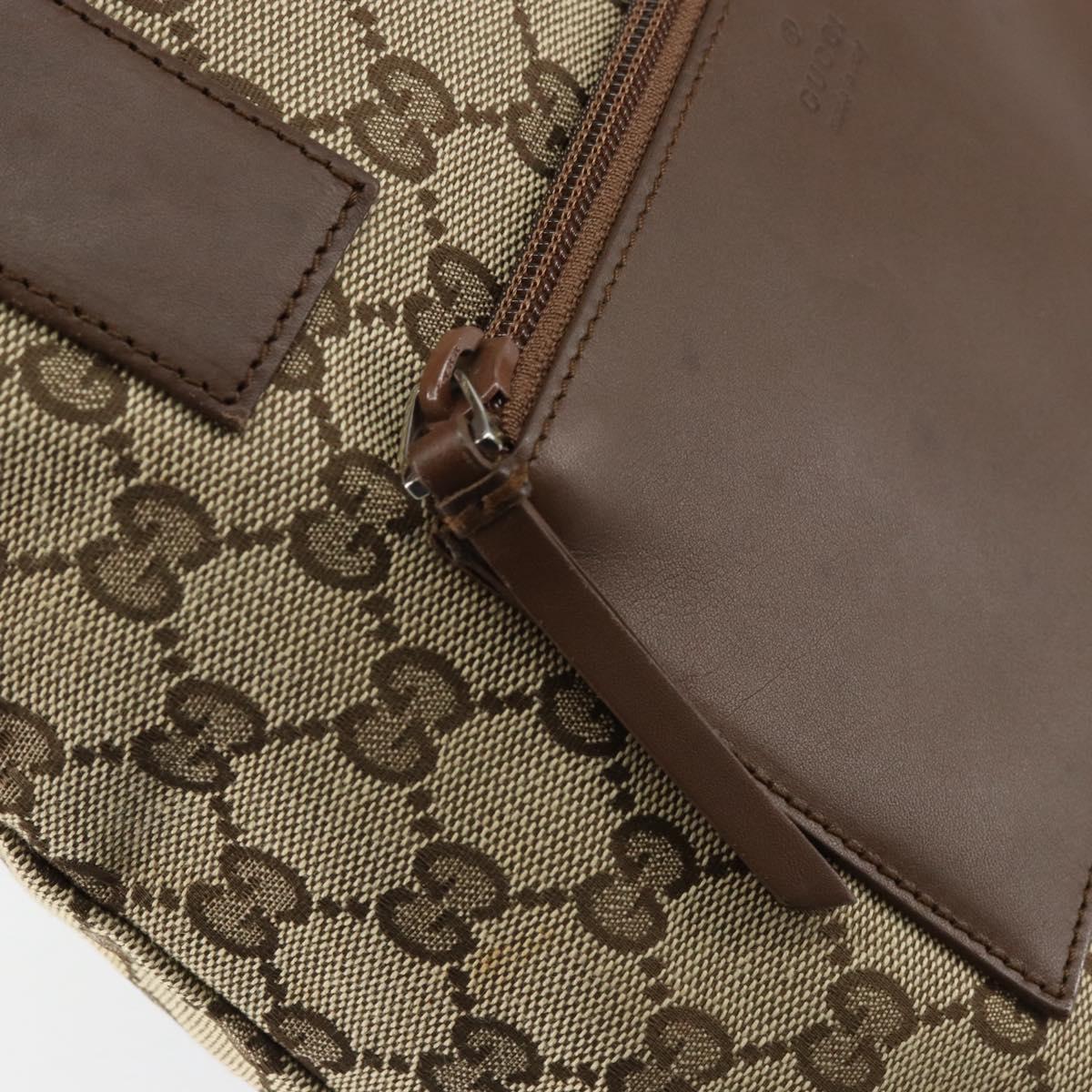 GUCCI GG Canvas Tote Bag Beige Silver 019 0402 Auth ar13814