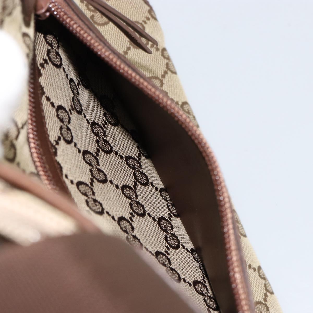 GUCCI GG Canvas Tote Bag Beige Silver 019 0402 Auth ar13814