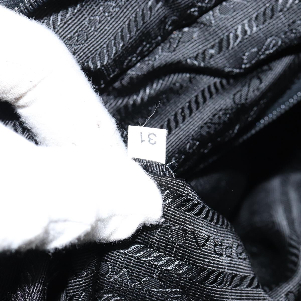 PRADA Tote Bag Nylon Navy Silver Auth ar13817