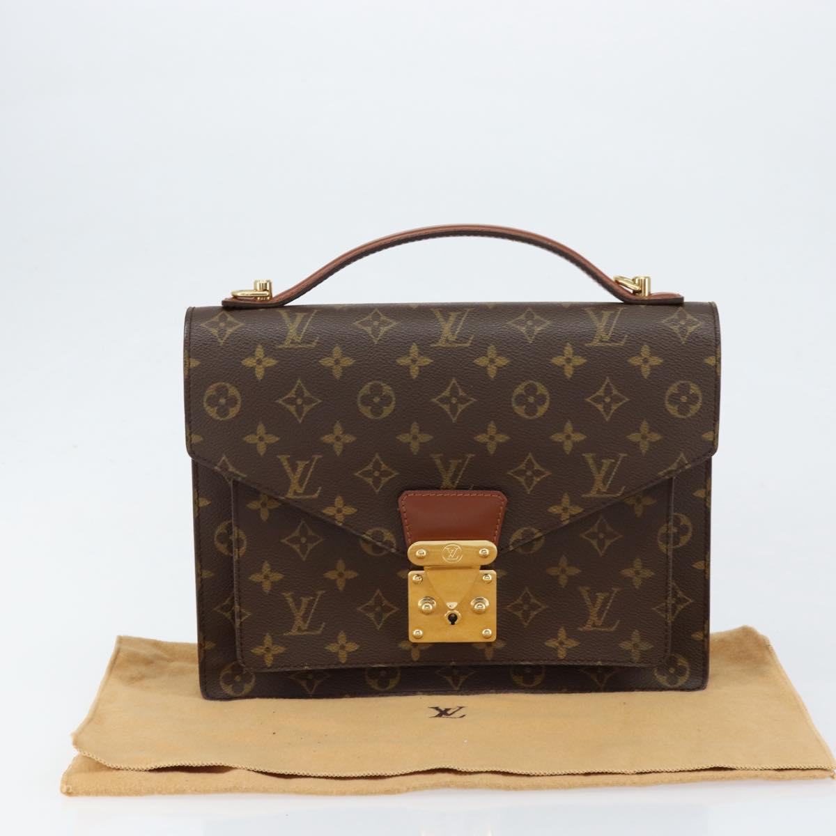 LOUIS VUITTON Monogram Monceau 28 Hand Bag M51185 LV Auth ar13826