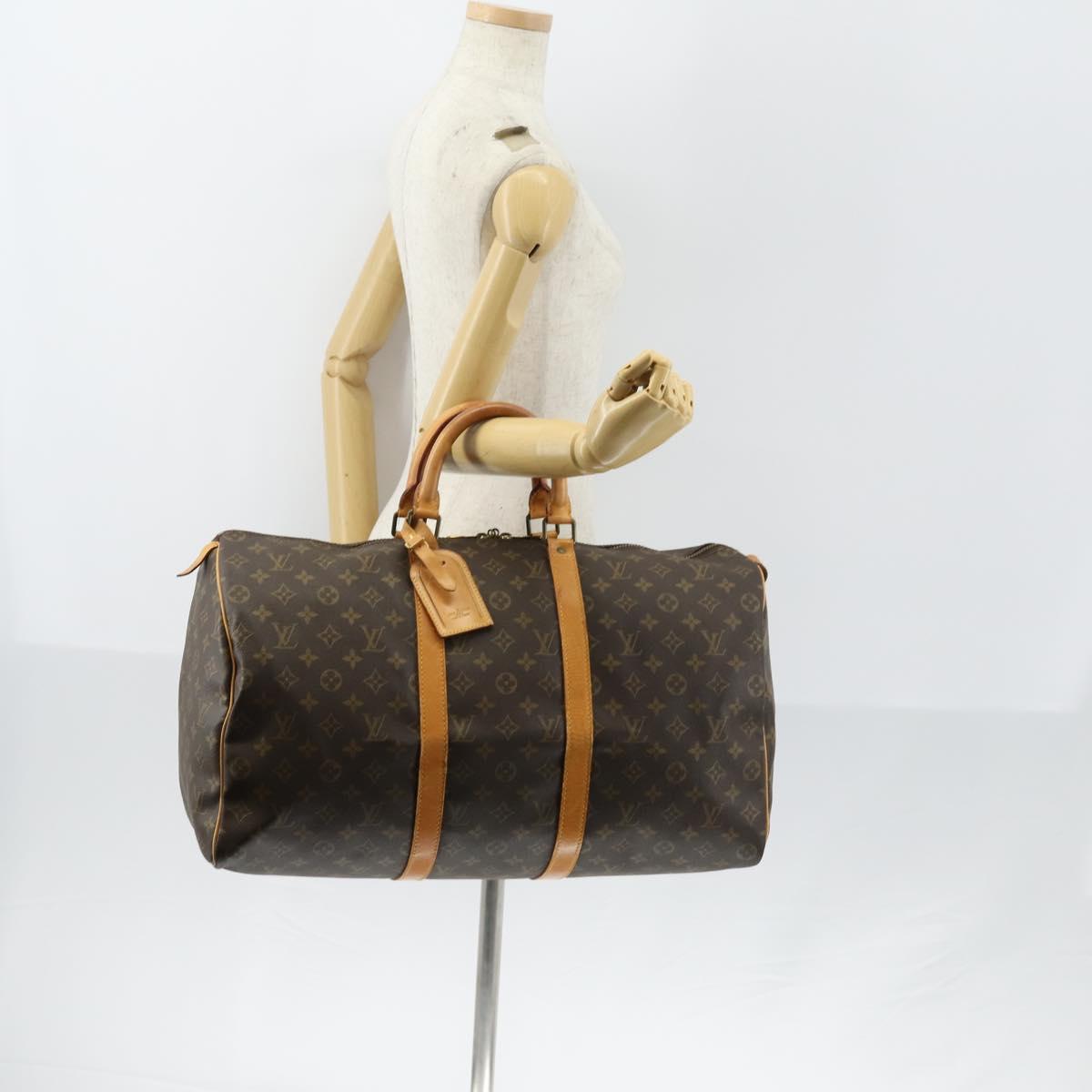 LOUIS VUITTON Monogram Keepall 50 Boston Bag M41426 LV Auth ar13833