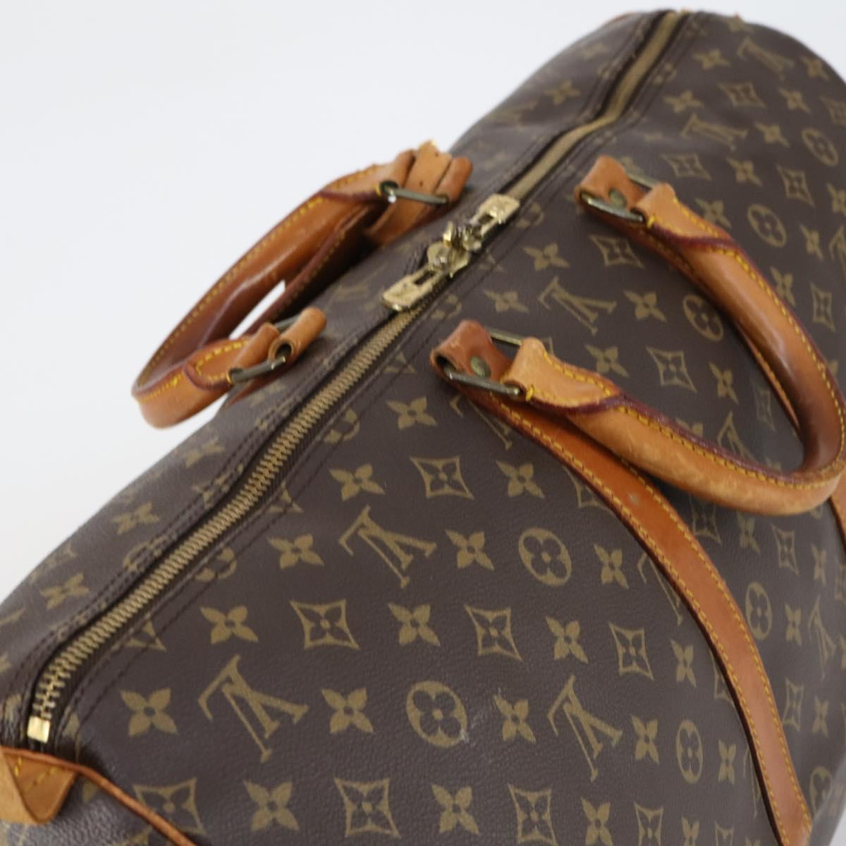 LOUIS VUITTON Monogram Keepall 55 Boston Bag M41424 LV Auth ar13834