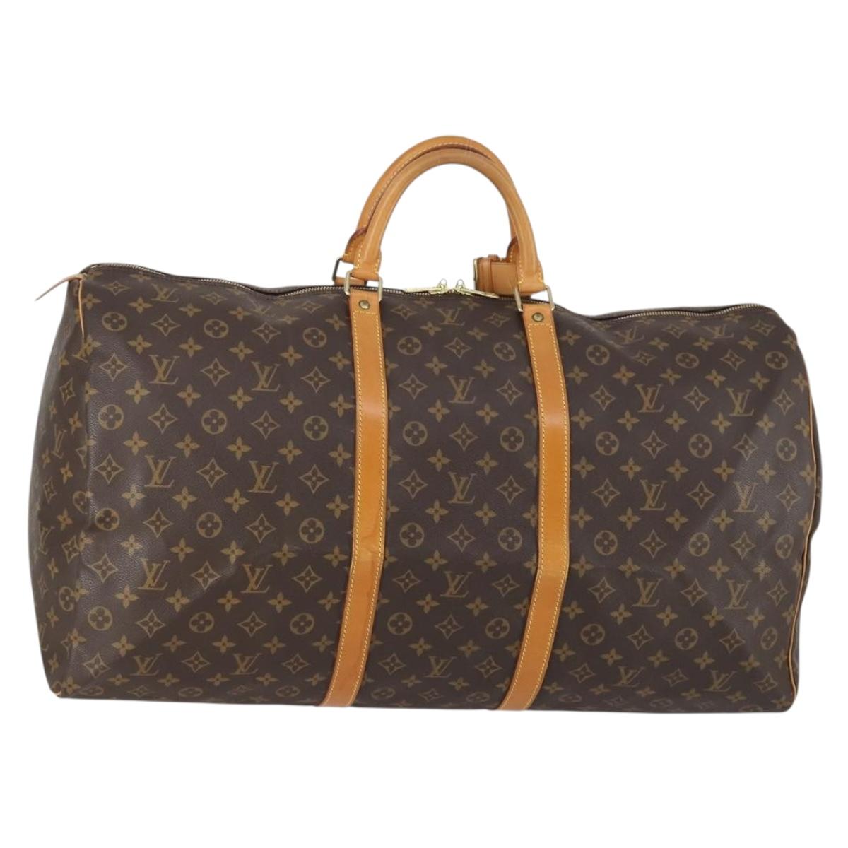 LOUIS VUITTON Monogram Keepall 60 Boston Bag M41422 LV Auth ar13835