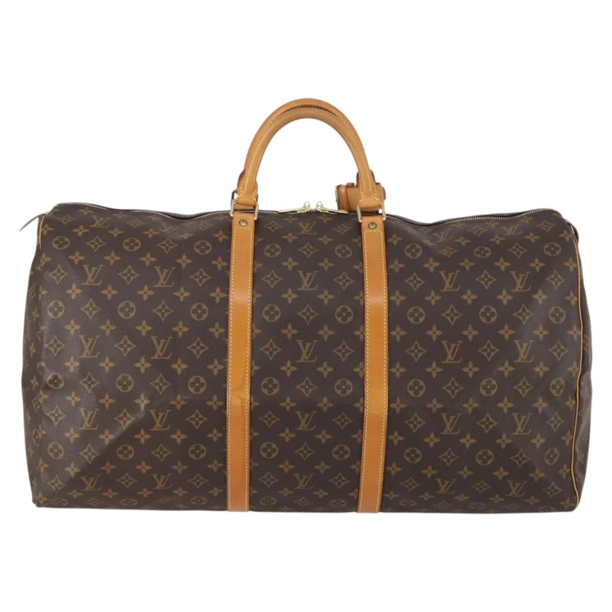 LOUIS VUITTON Monogram Keepall 60 Boston Bag M41422 LV Auth ar13835