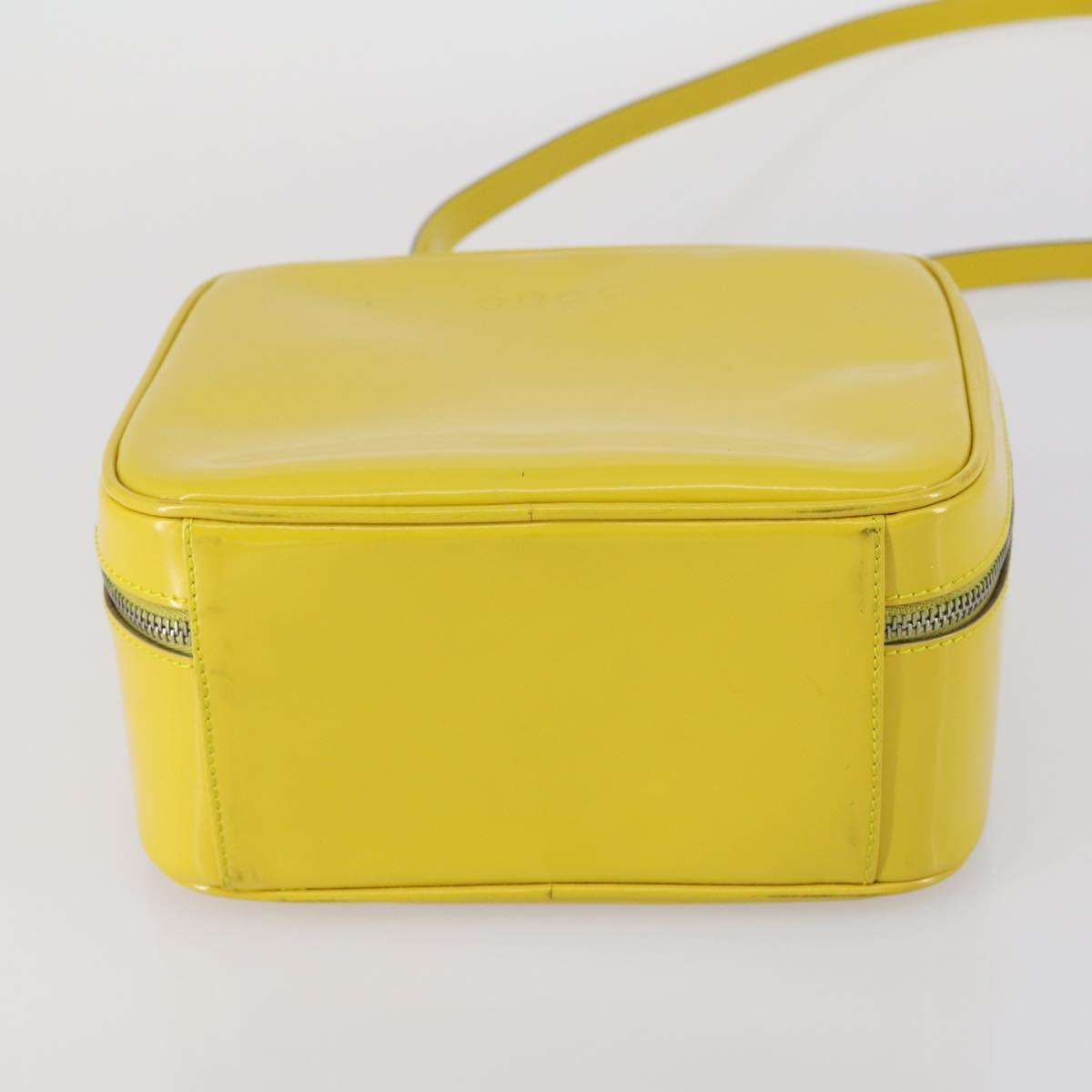 GUCCI Bamboo Hand Bag Enamel 2way Yellow Gold 000 270 0323 Auth ar13838