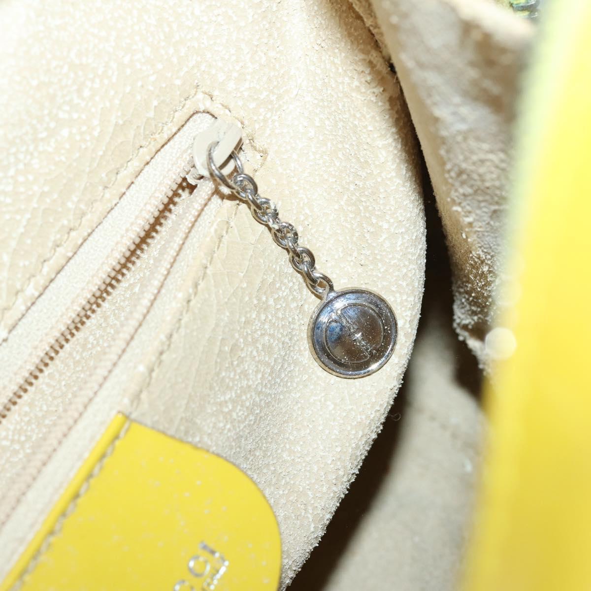 GUCCI Bamboo Hand Bag Enamel 2way Yellow Gold 000 270 0323 Auth ar13838