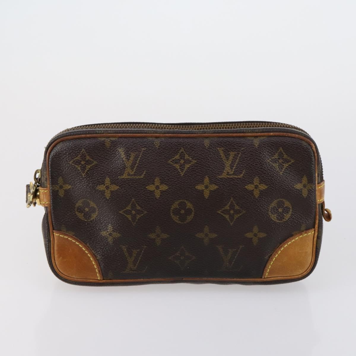 LOUIS VUITTON Monogram Clutch Bag 2 Set LV Auth ar13852