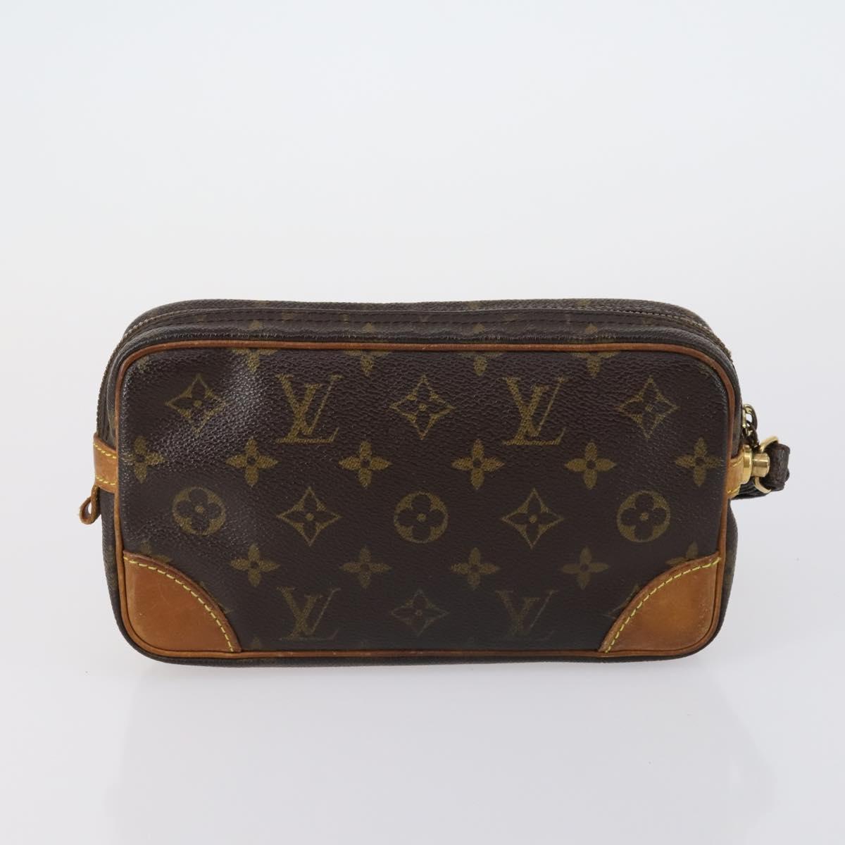 LOUIS VUITTON Monogram Clutch Bag 2 Set LV Auth ar13852