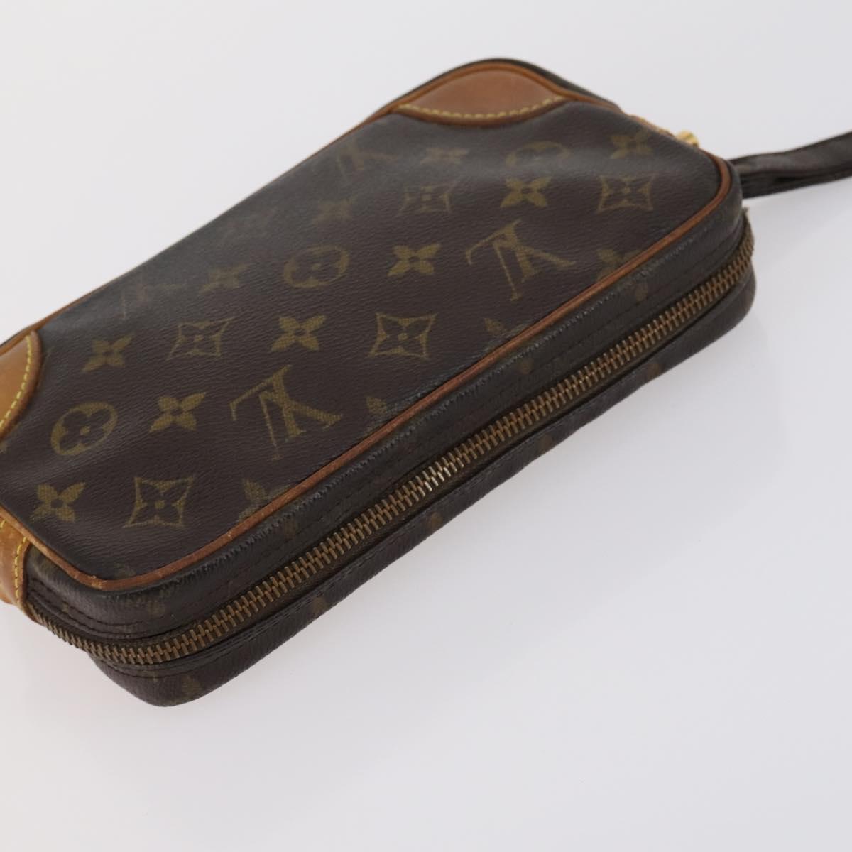LOUIS VUITTON Monogram Clutch Bag 2 Set LV Auth ar13852