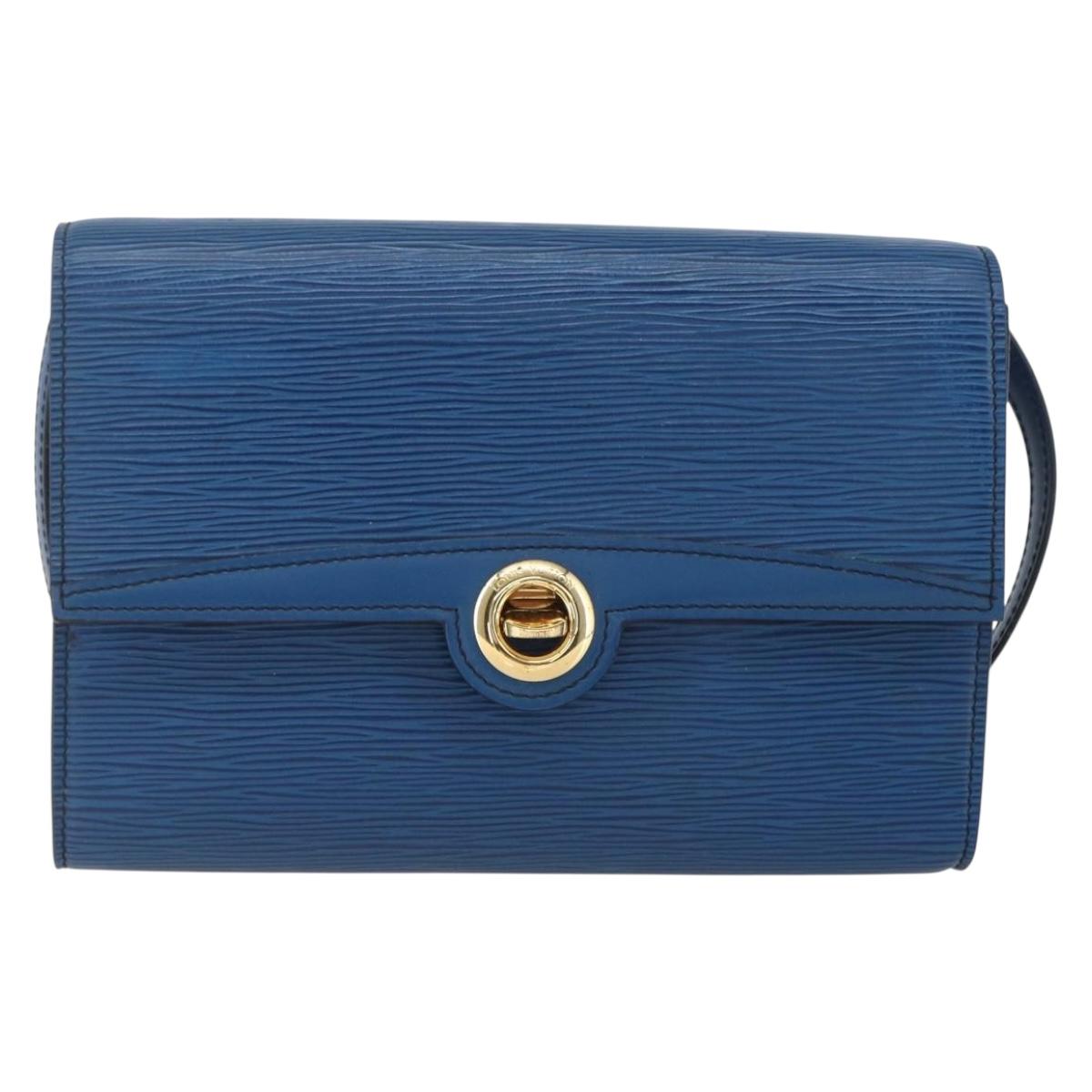 LOUIS VUITTON Epi Pochette Arche Shoulder Bag Blue M52575 LV Auth ar13863