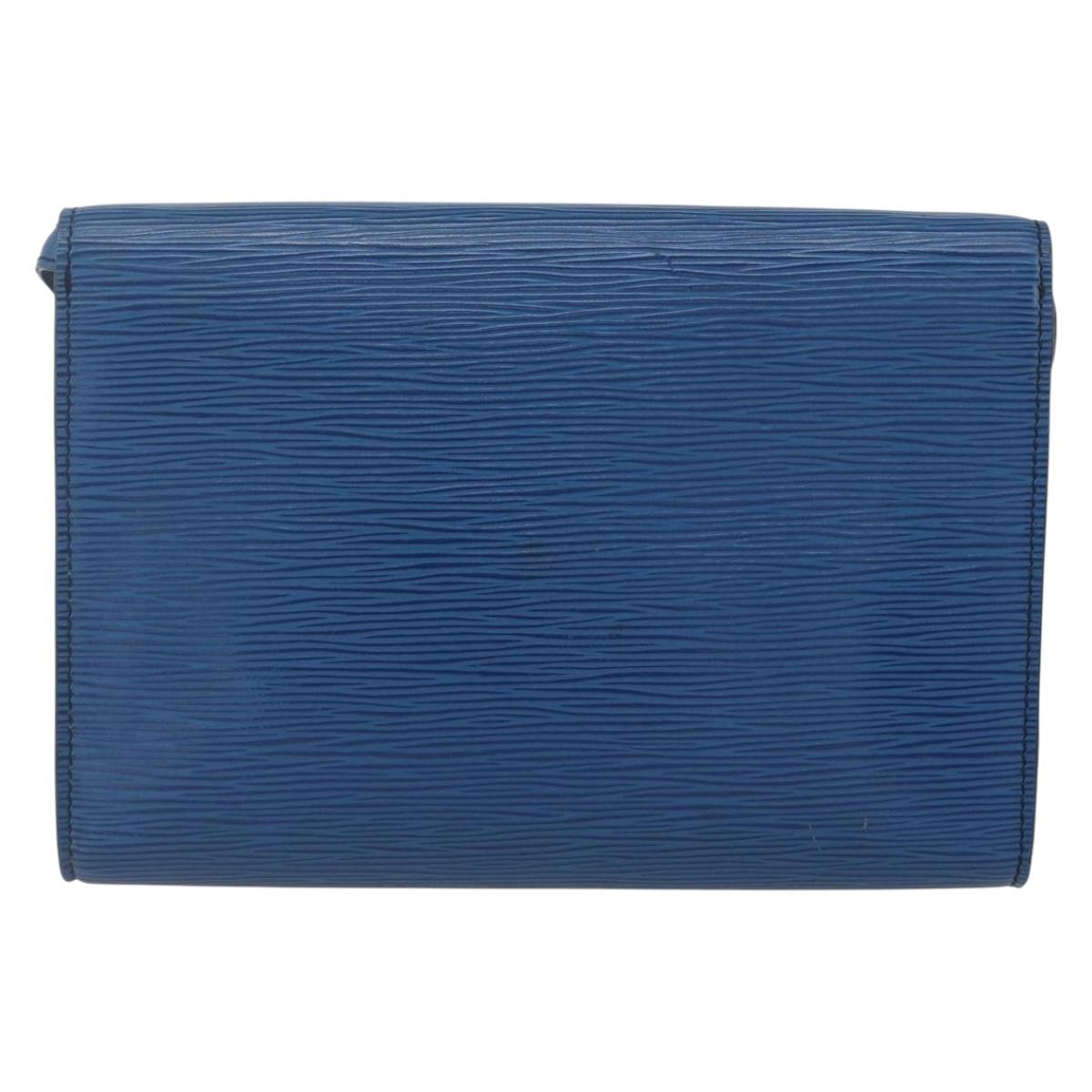 LOUIS VUITTON Epi Pochette Arche Shoulder Bag Blue M52575 LV Auth ar13863
