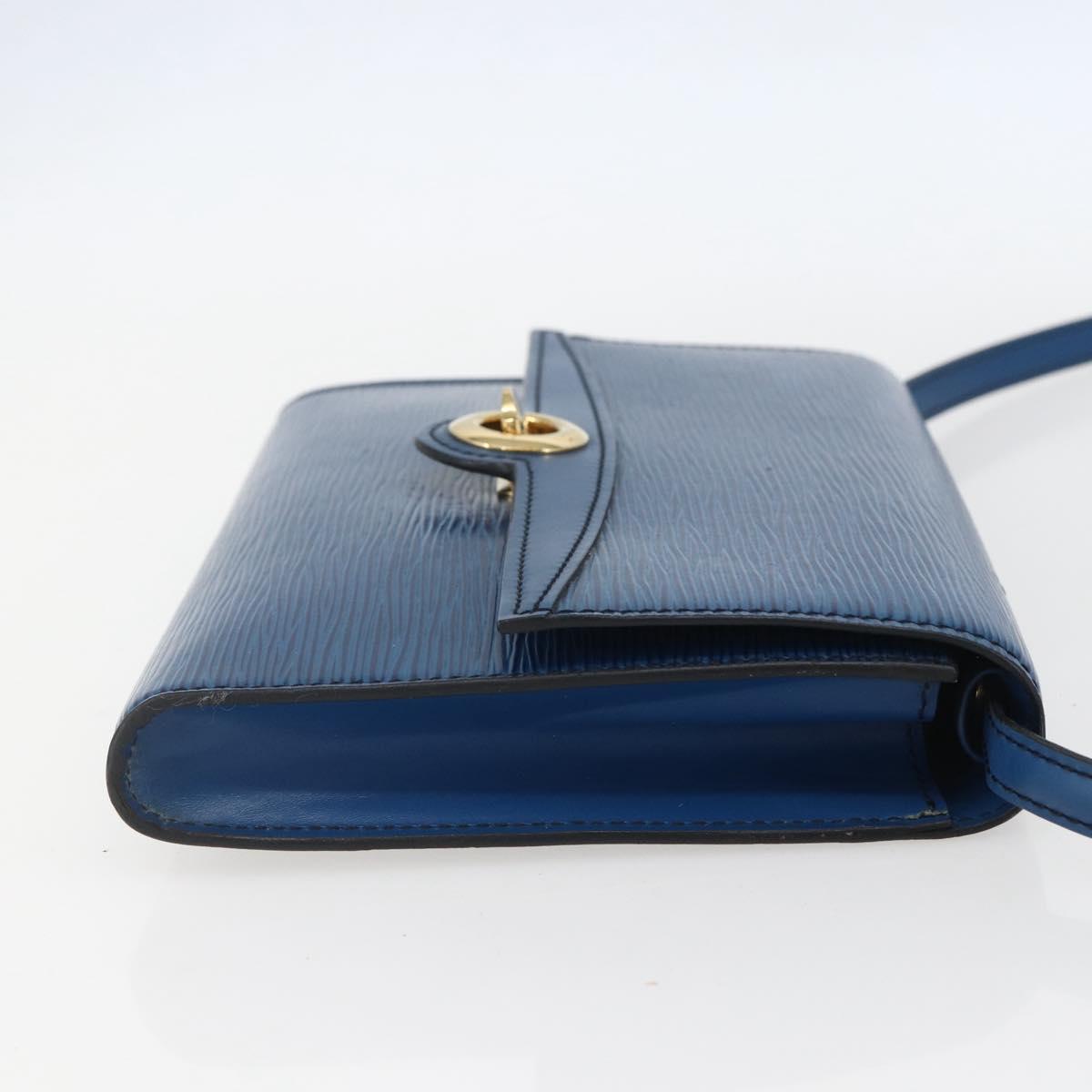 LOUIS VUITTON Epi Pochette Arche Shoulder Bag Blue M52575 LV Auth ar13863
