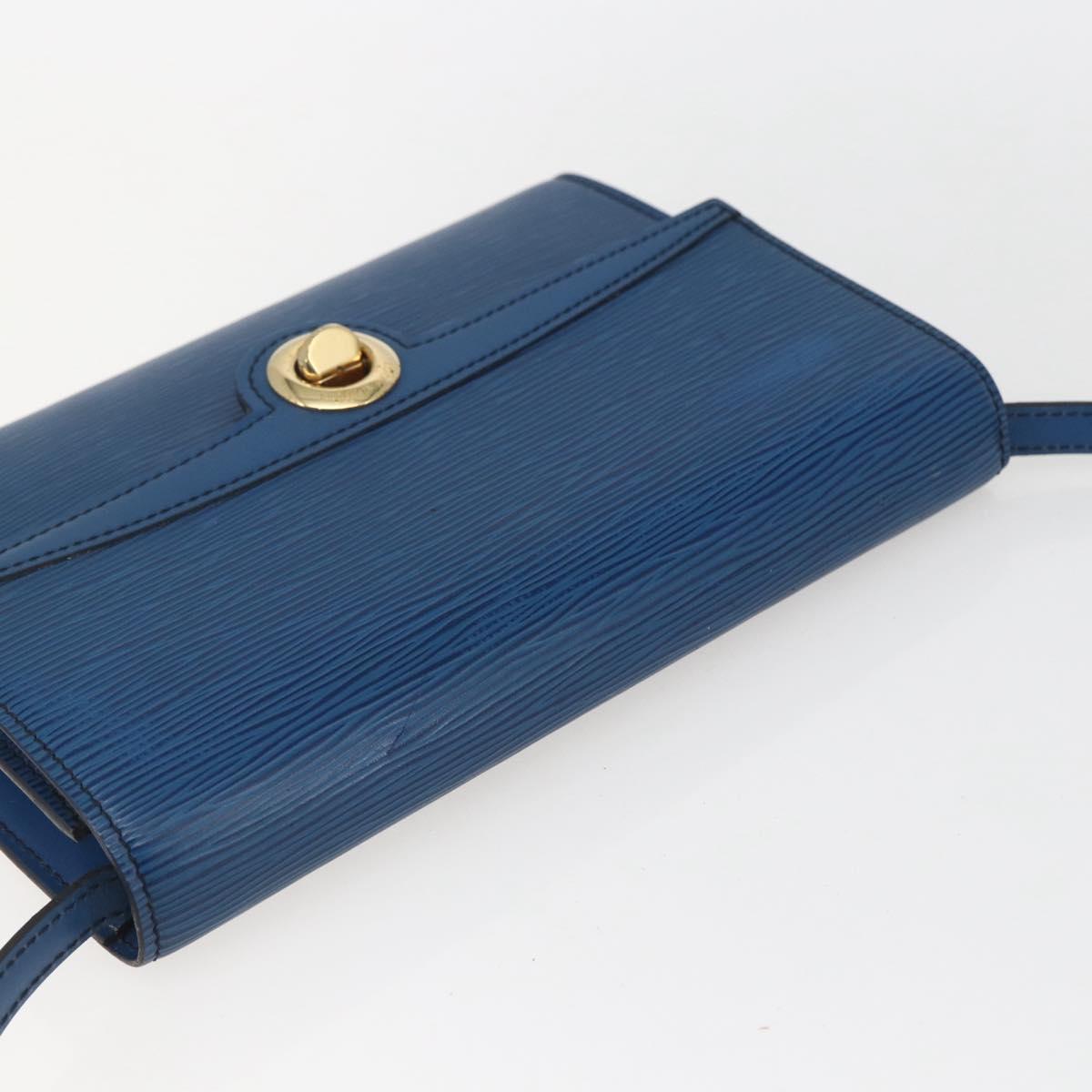 LOUIS VUITTON Epi Pochette Arche Shoulder Bag Blue M52575 LV Auth ar13863