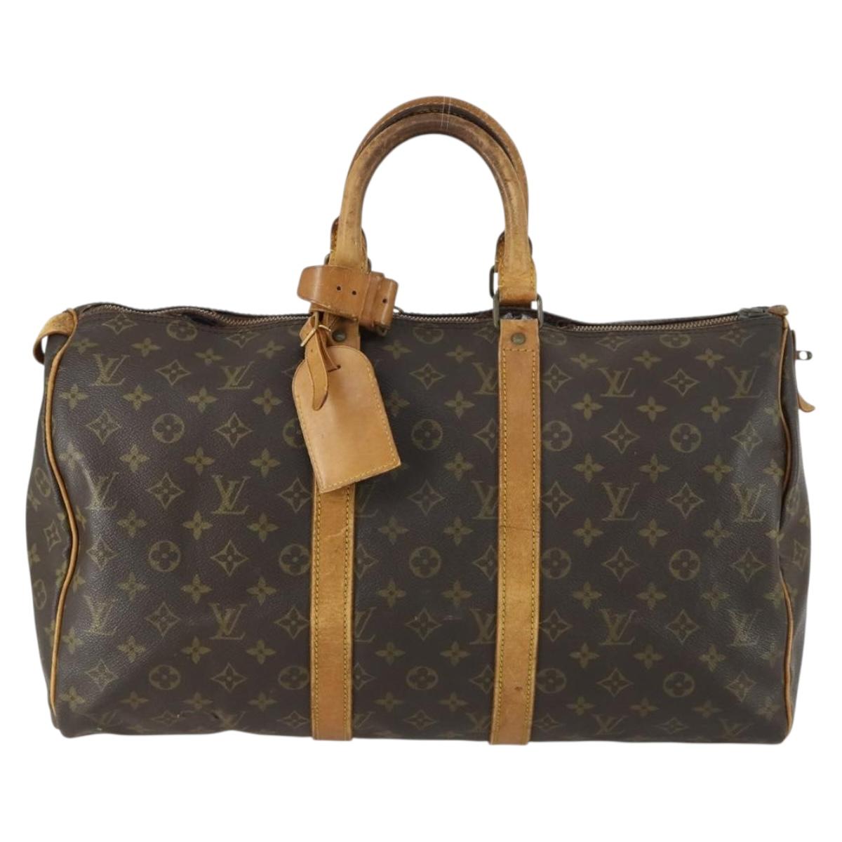 LOUIS VUITTON Monogram Keepall 45 Boston Bag M41428 LV Auth ar13878
