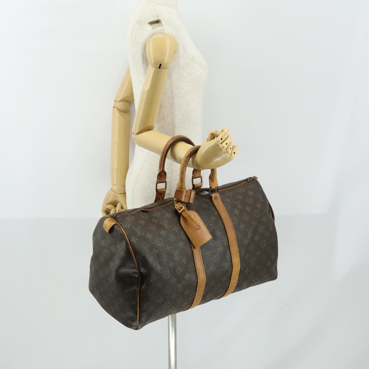LOUIS VUITTON Monogram Keepall 45 Boston Bag M41428 LV Auth ar13878