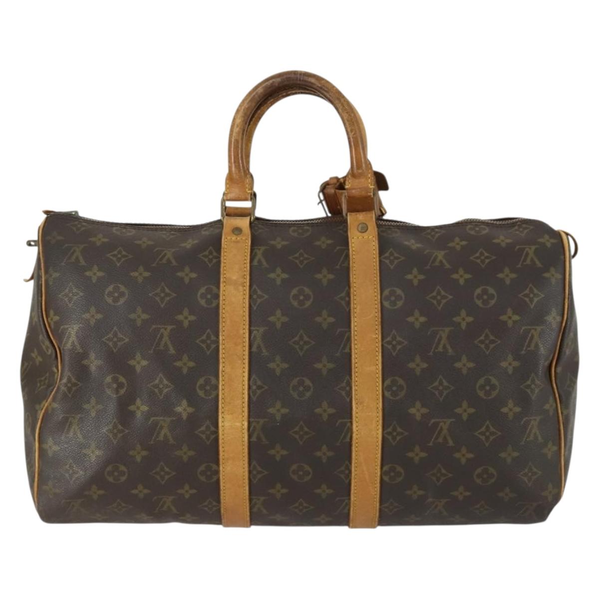 LOUIS VUITTON Monogram Keepall 45 Boston Bag M41428 LV Auth ar13878