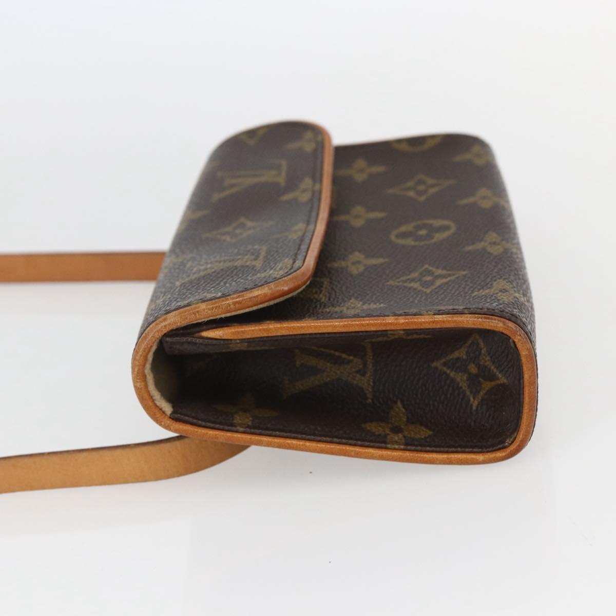LOUIS VUITTON Monogram Pochette Florentine Waist bag M51855 LV Auth ar13879