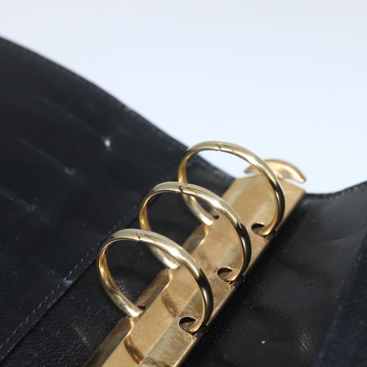 LOUIS VUITTON Epi Agenda MM Day Planner Cover Black R20042 LV Auth ar13887