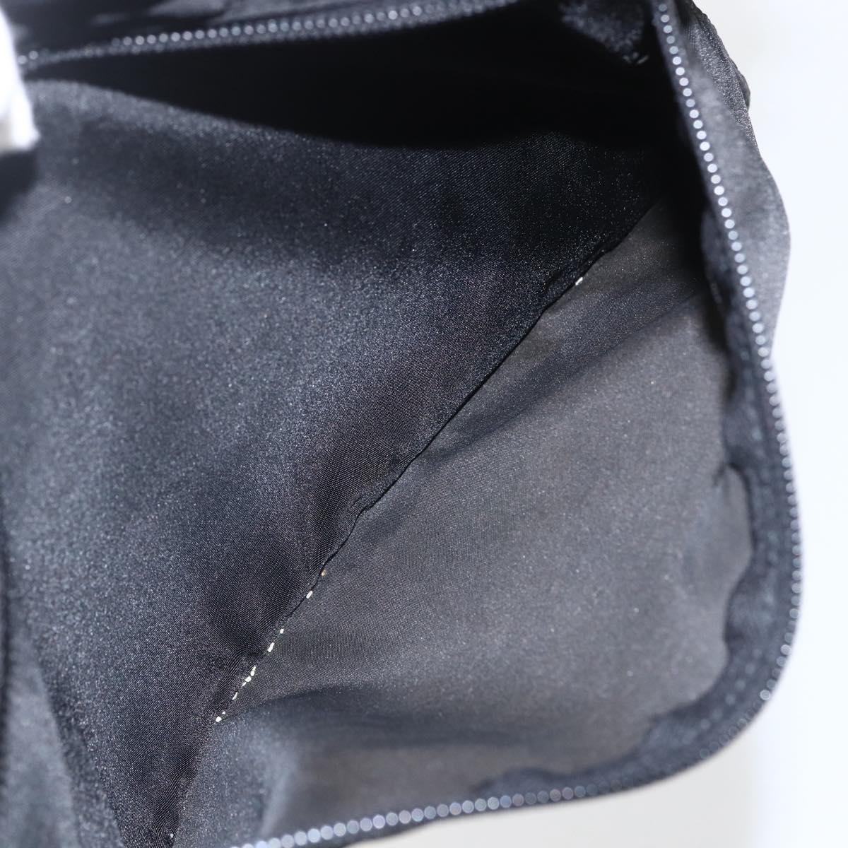 PRADA Hand Bag Nylon Black Silver Auth ar13896