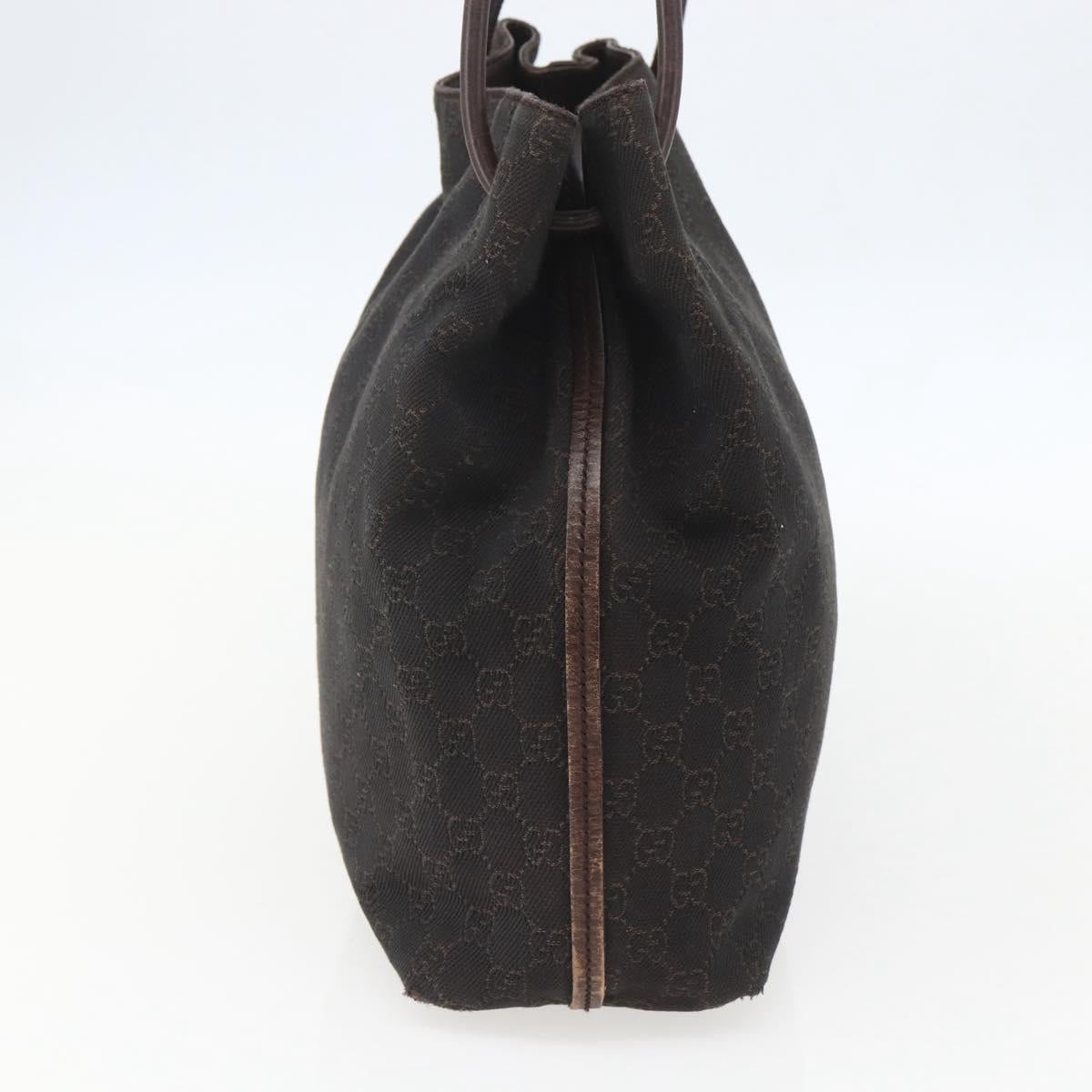 GUCCI GG Canvas Shoulder Bag Dark Brown 101341 Auth ar13900