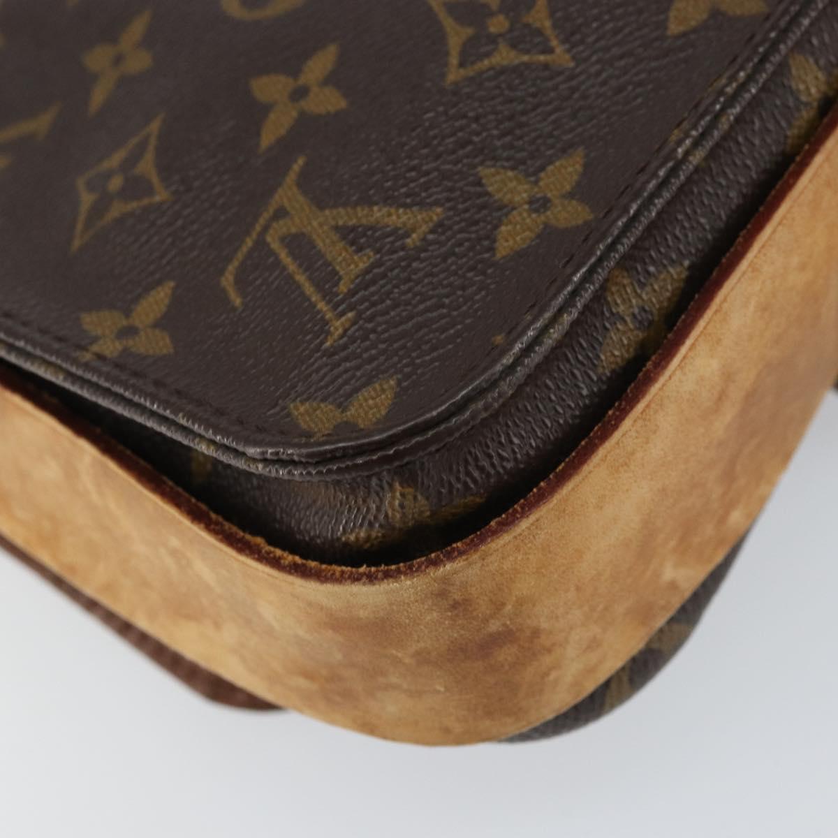 LOUIS VUITTON Monogram Cartouchiere MM Shoulder Bag M51253 LV Auth ar13906