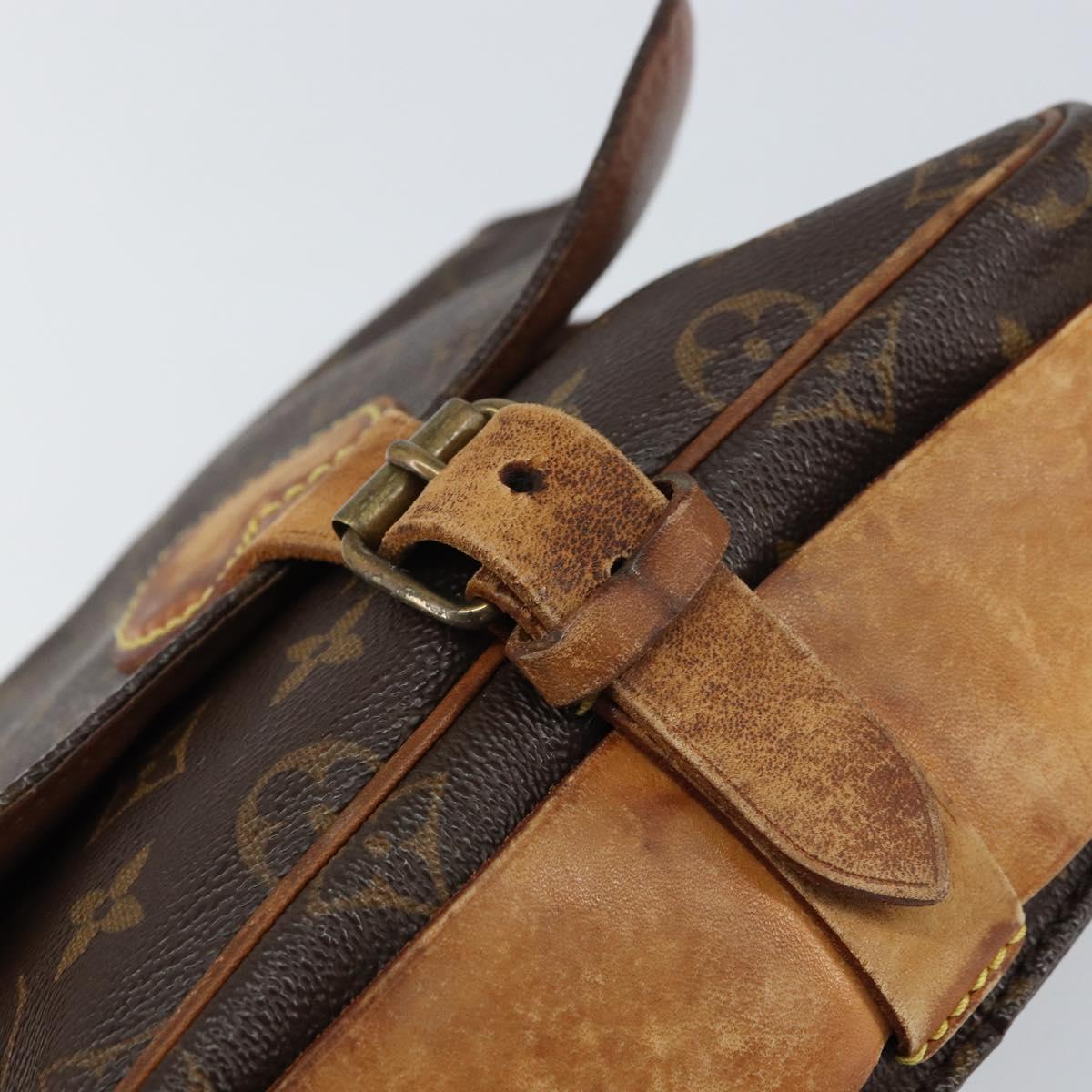 LOUIS VUITTON Monogram Cartouchiere MM Shoulder Bag M51253 LV Auth ar13906