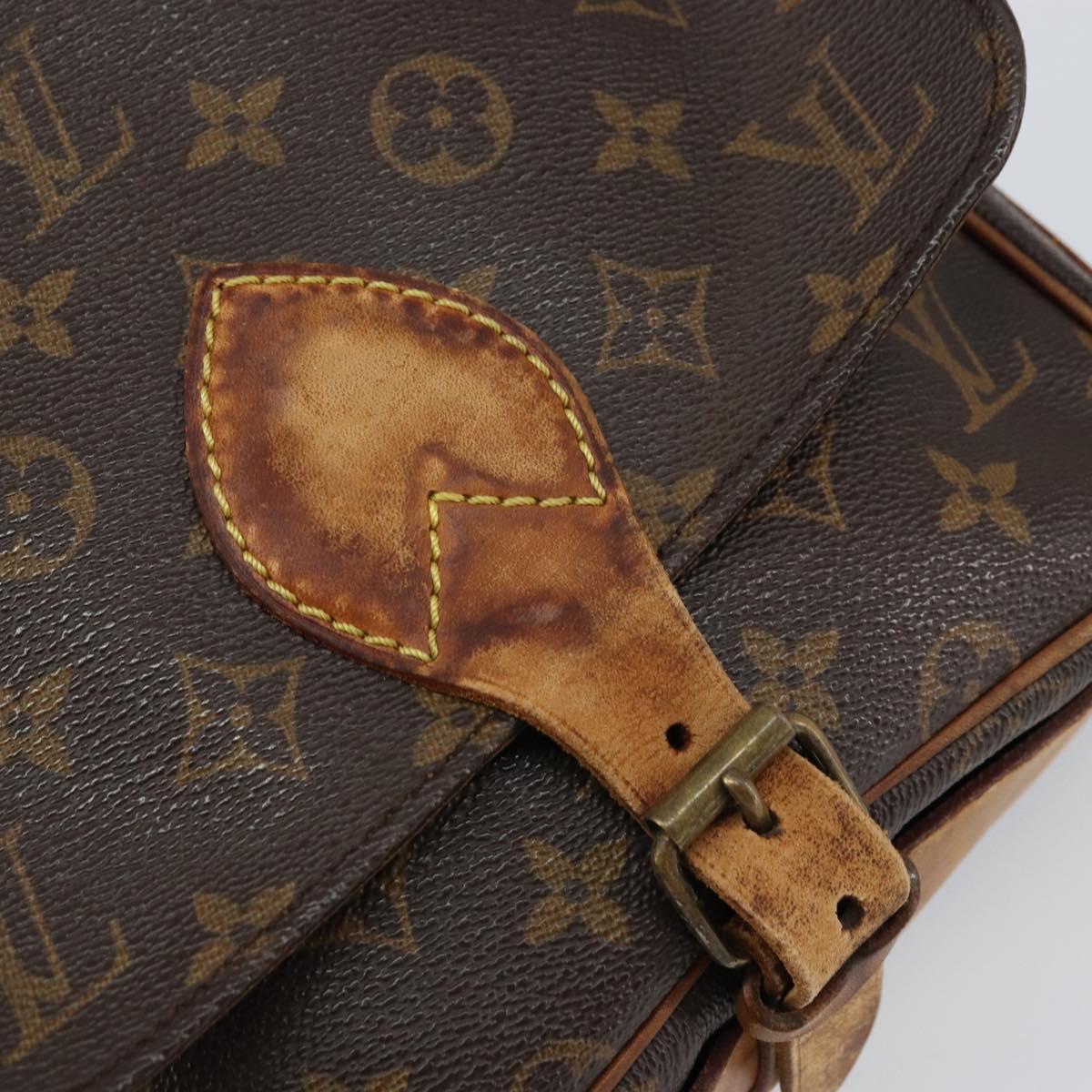 LOUIS VUITTON Monogram Cartouchiere MM Shoulder Bag M51253 LV Auth ar13906