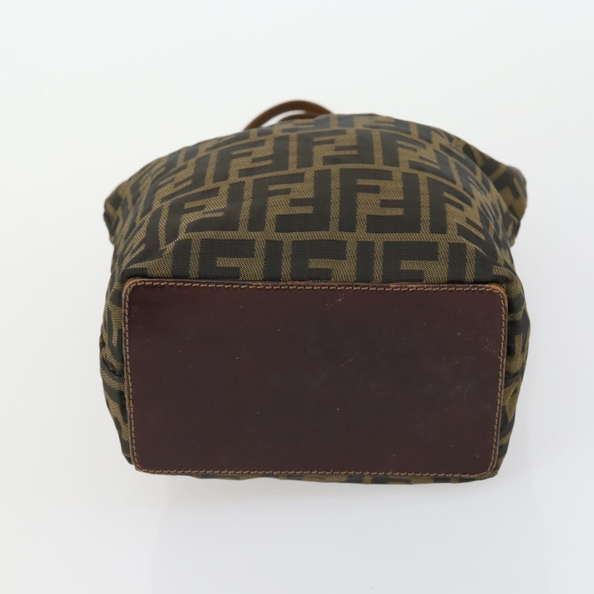 FENDI Zucca Canvas Hand Bag 2 Set Black Brown Auth ar13914