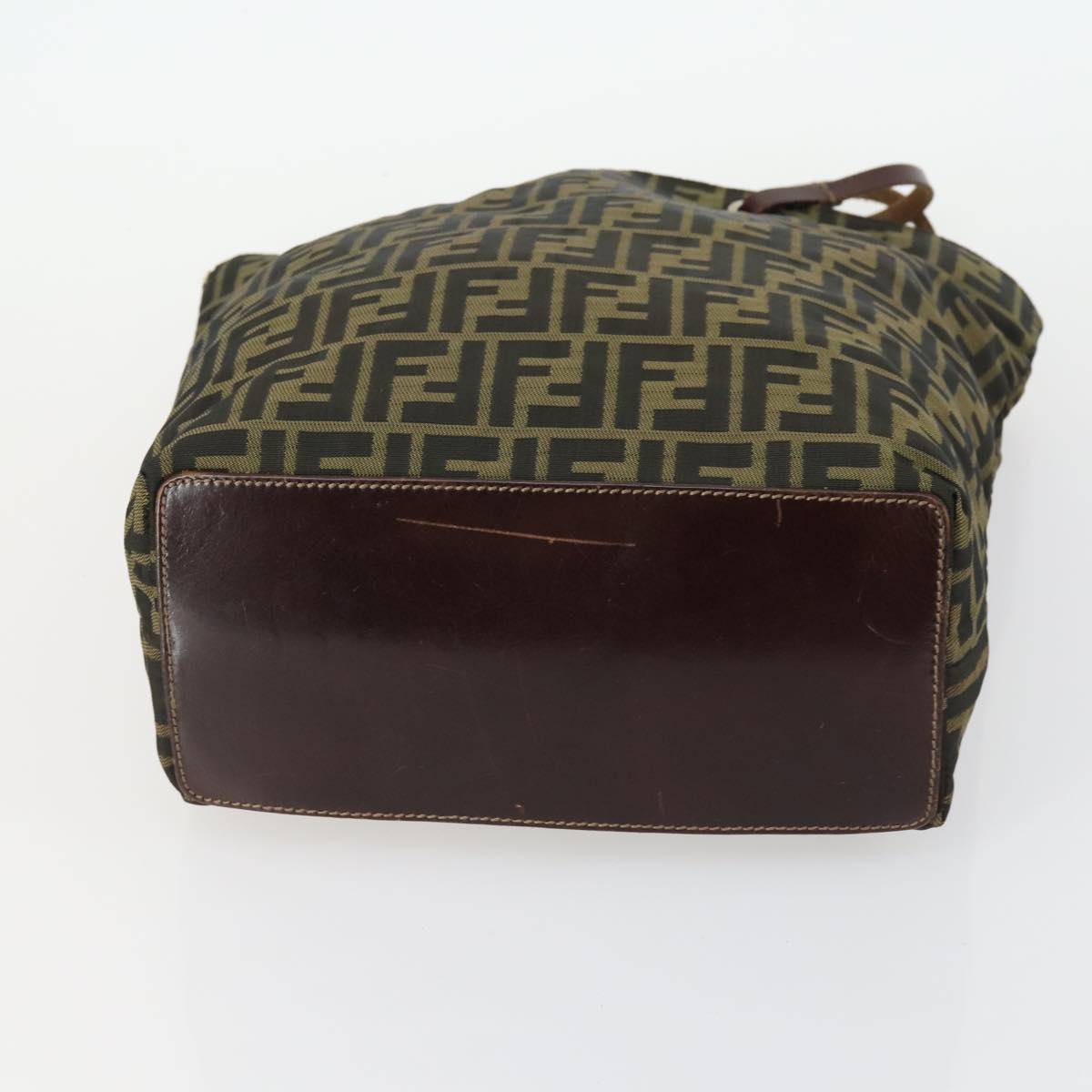 FENDI Zucca Canvas Hand Bag 2 Set Black Brown Auth ar13914