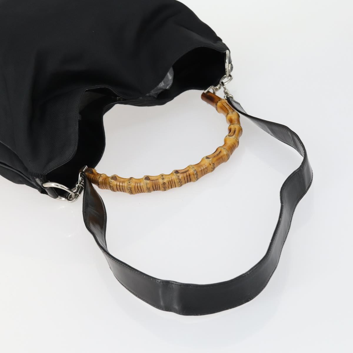 GUCCI Pouch Hand Bag Nylon Enamel 3 Set Black Brown Auth ar13915