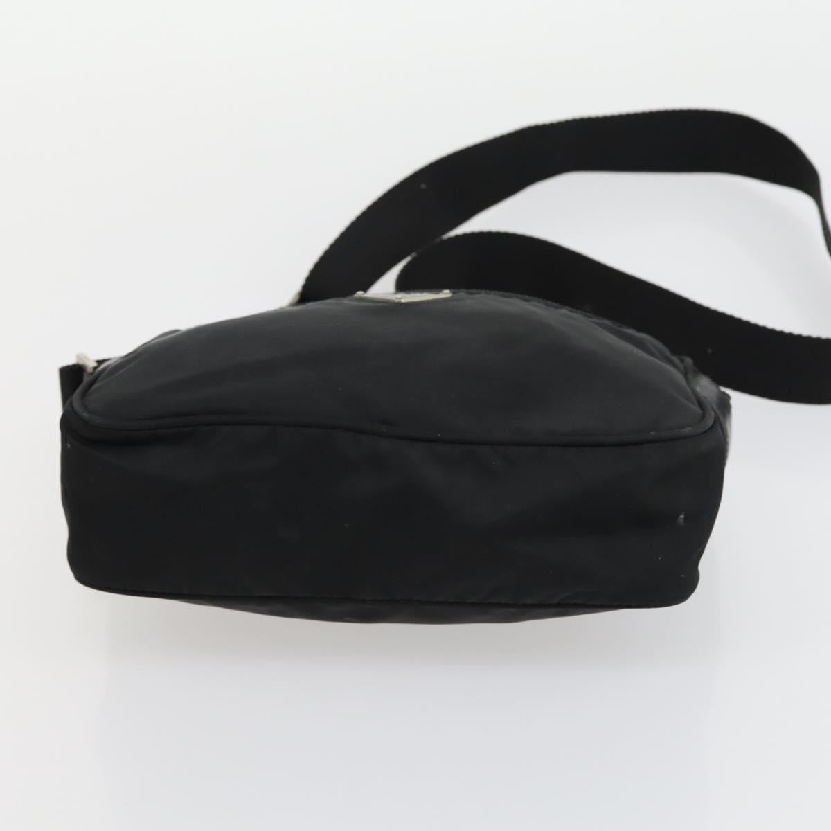 PRADA Shoulder Bag Nylon Enamel 2 Set Black Auth ar13916