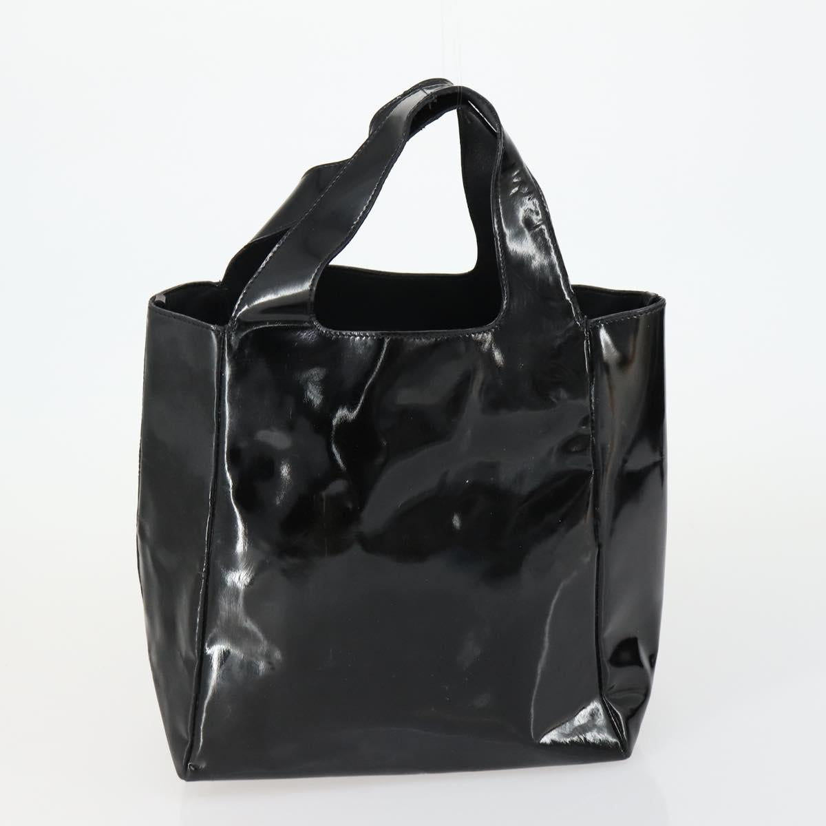 PRADA Shoulder Bag Nylon Enamel 2 Set Black Auth ar13916