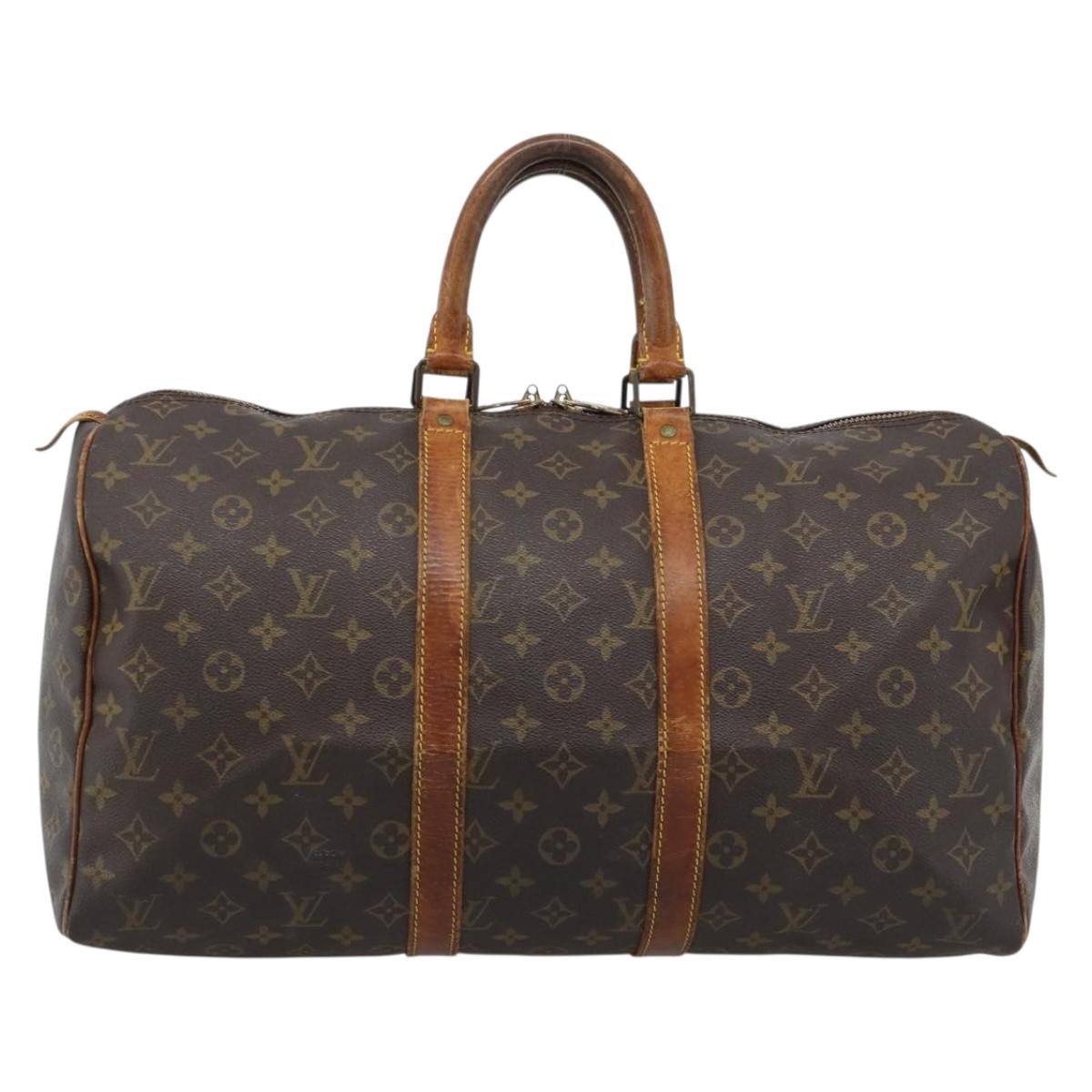 LOUIS VUITTON Monogram Keepall 45 Boston Bag M41428 LV Auth ar13921
