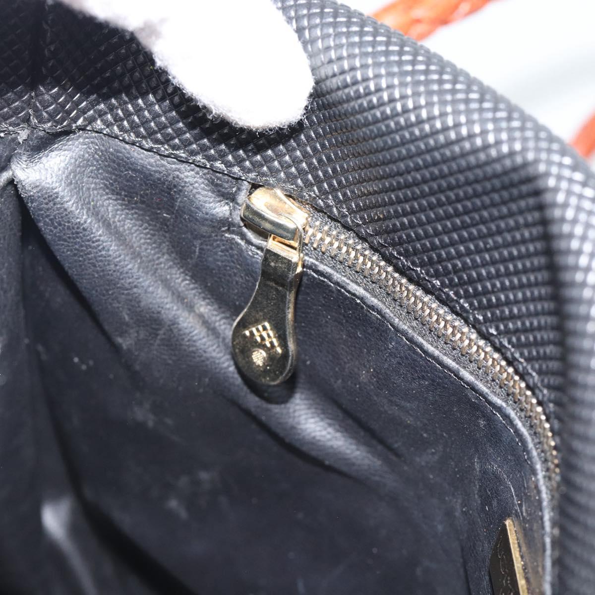 BOTTEGA VENETA Shoulder Bag Leather Black Gold Auth ar13929
