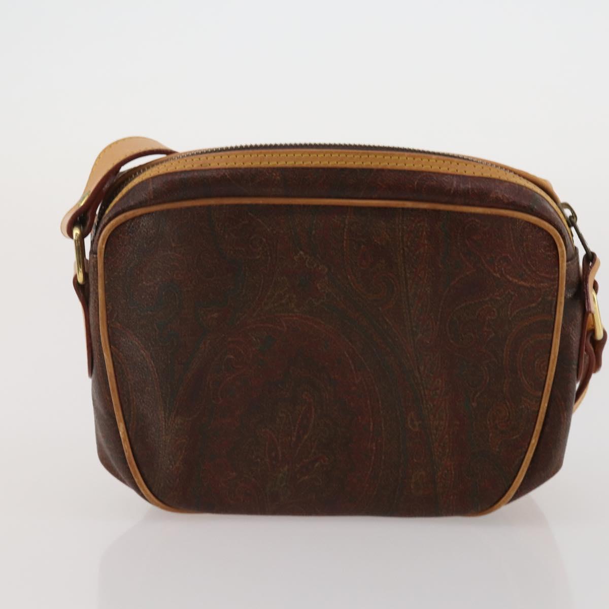 ETRO Shoulder Bag PVC Leather 2 Set Bordeaux Auth ar13930
