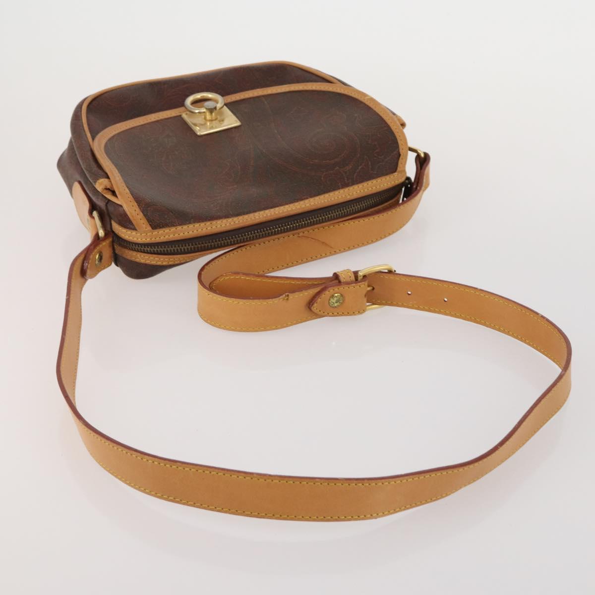 ETRO Shoulder Bag PVC Leather 2 Set Bordeaux Auth ar13930
