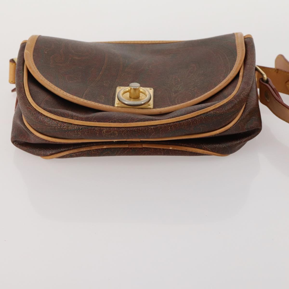 ETRO Shoulder Bag PVC Leather 2 Set Bordeaux Auth ar13930