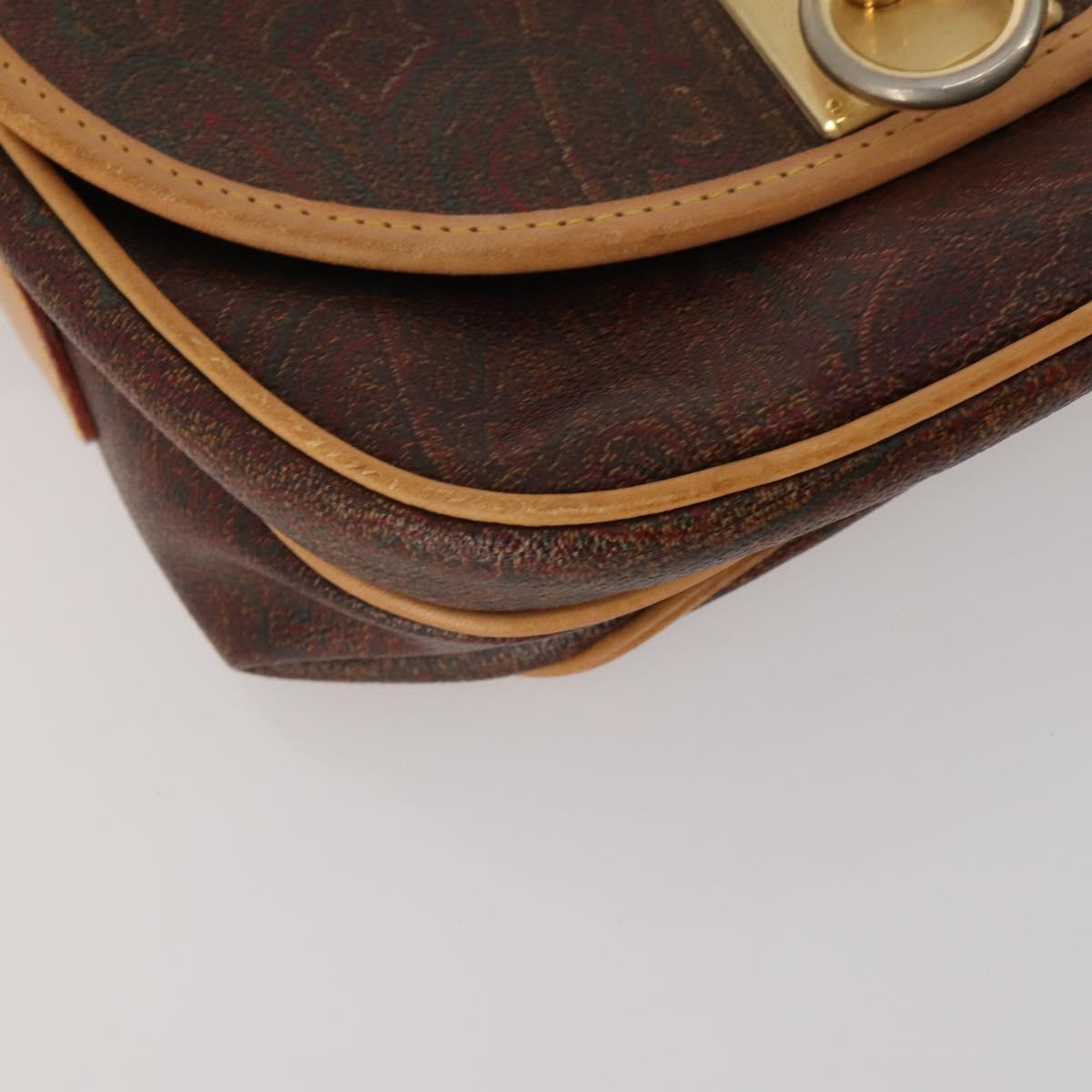 ETRO Shoulder Bag PVC Leather 2 Set Bordeaux Auth ar13930