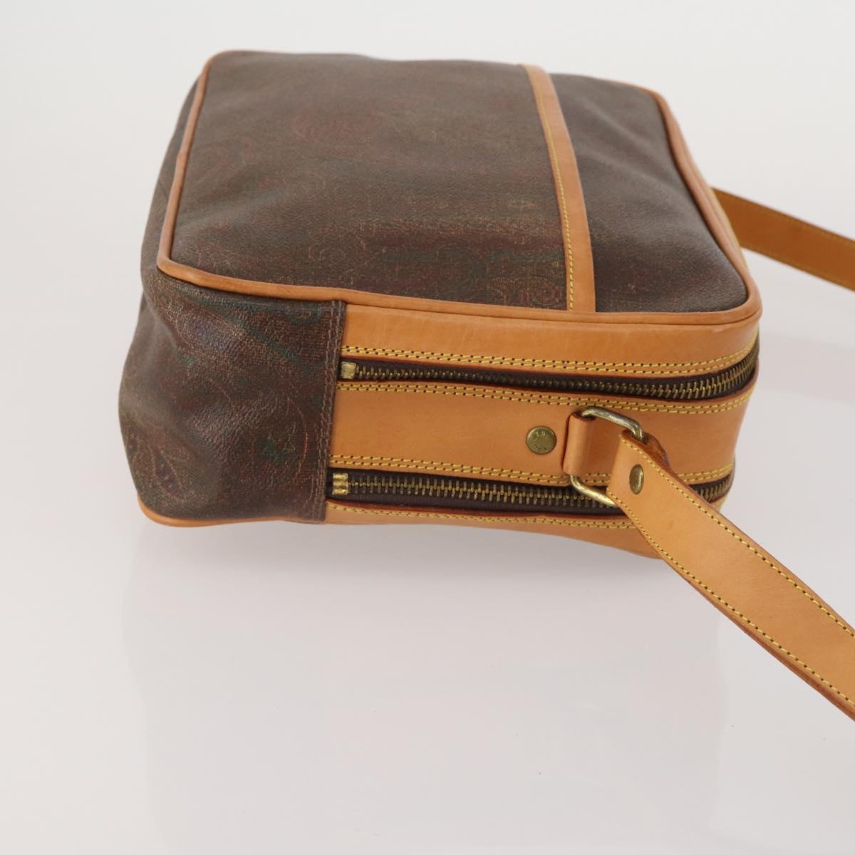 ETRO Shoulder Bag PVC Leather 2 Set Bordeaux Auth ar13930