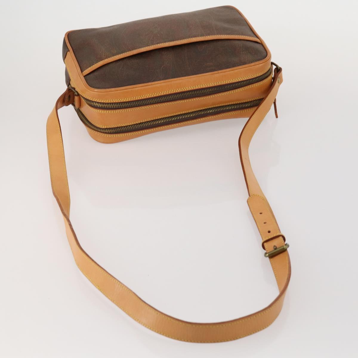 ETRO Shoulder Bag PVC Leather 2 Set Bordeaux Auth ar13930