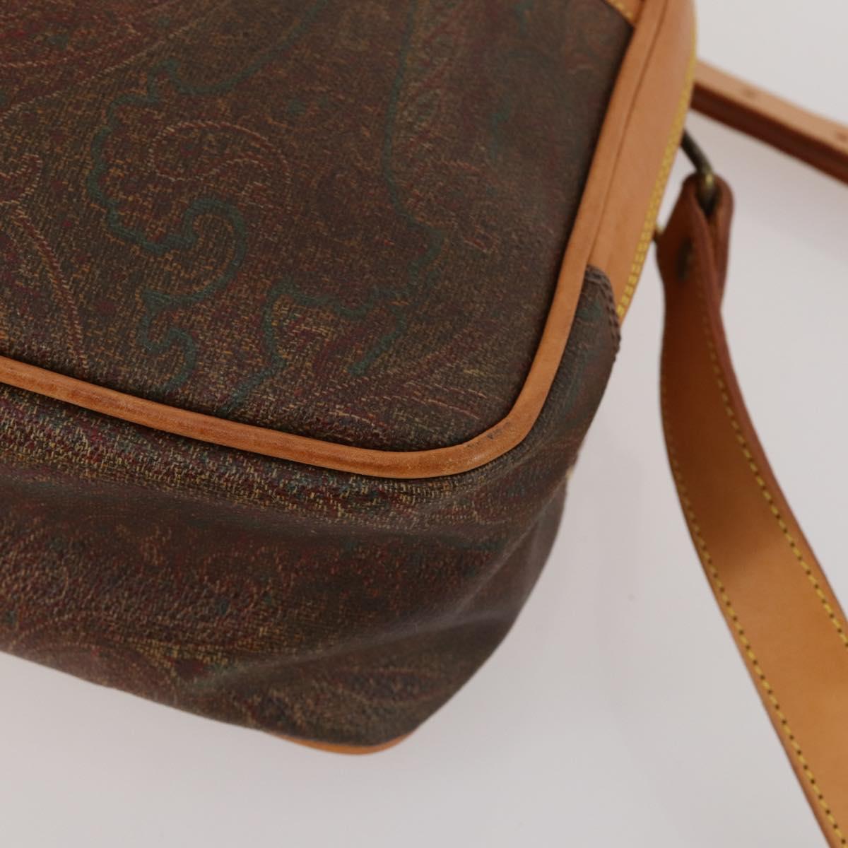 ETRO Shoulder Bag PVC Leather 2 Set Bordeaux Auth ar13930