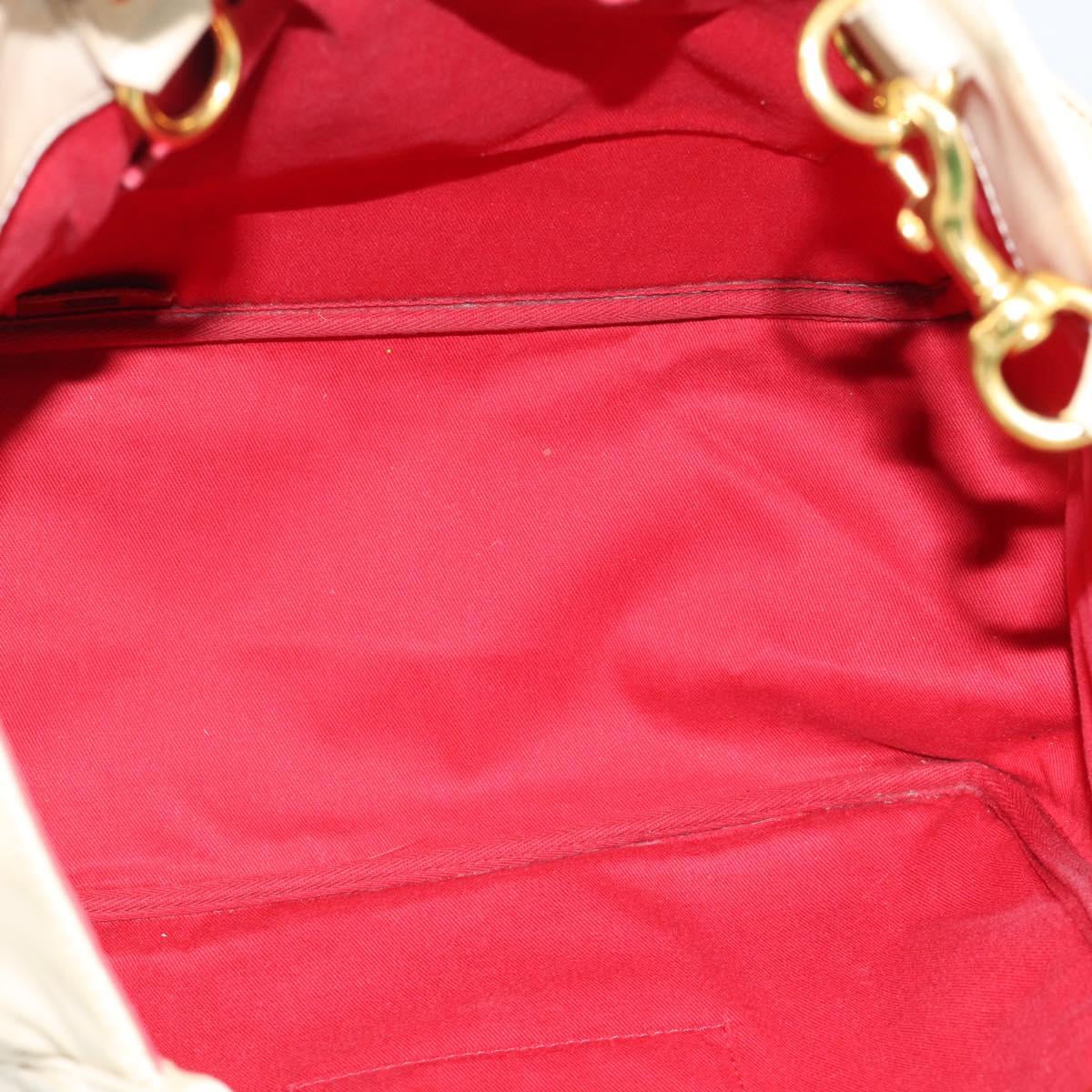 Chloe Tote Bag Leather Ivory Gold Auth ar13933